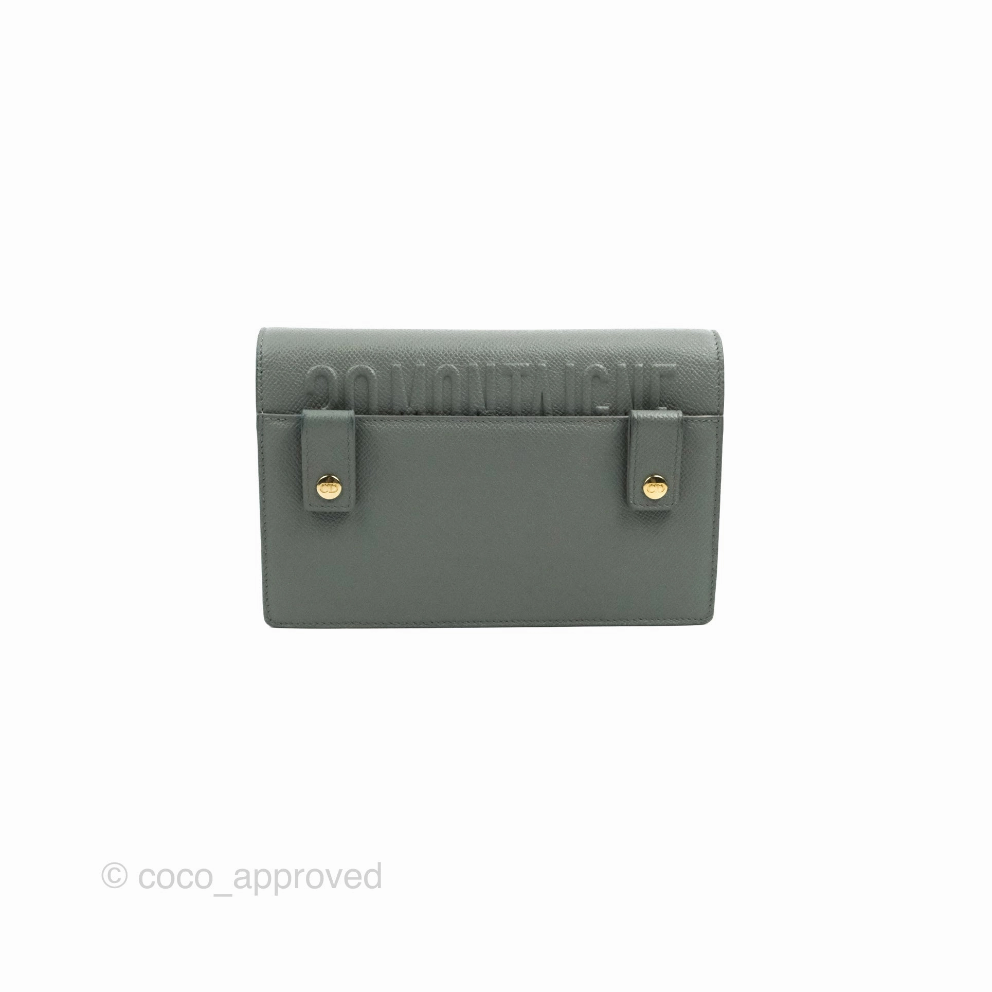 Dior 2-in-1 30 Montaigne Pouch Grey Grained Calfskin