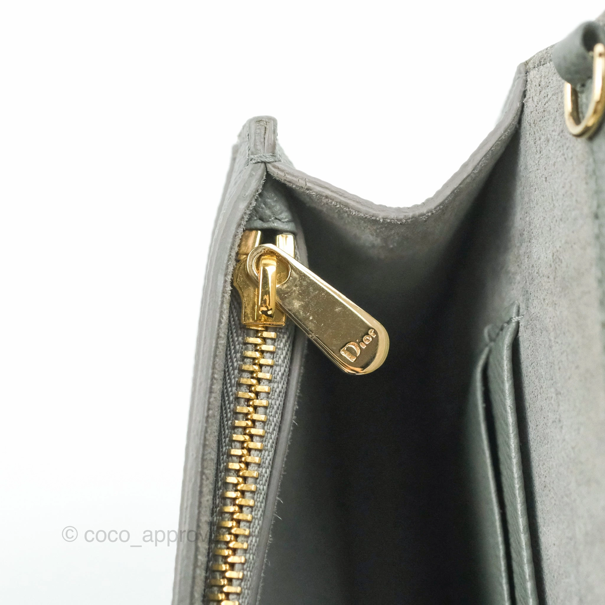 Dior 2-in-1 30 Montaigne Pouch Grey Grained Calfskin