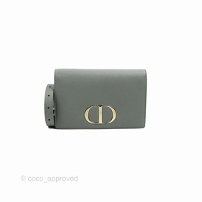 Dior 2-in-1 30 Montaigne Pouch Grey Grained Calfskin
