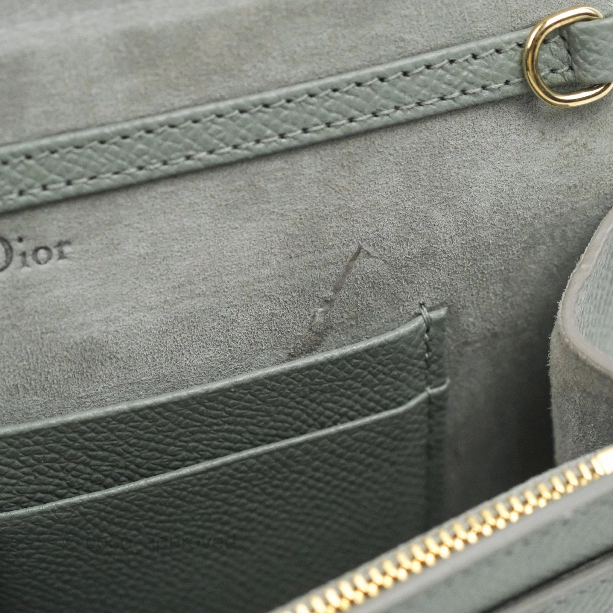 Dior 2-in-1 30 Montaigne Pouch Grey Grained Calfskin