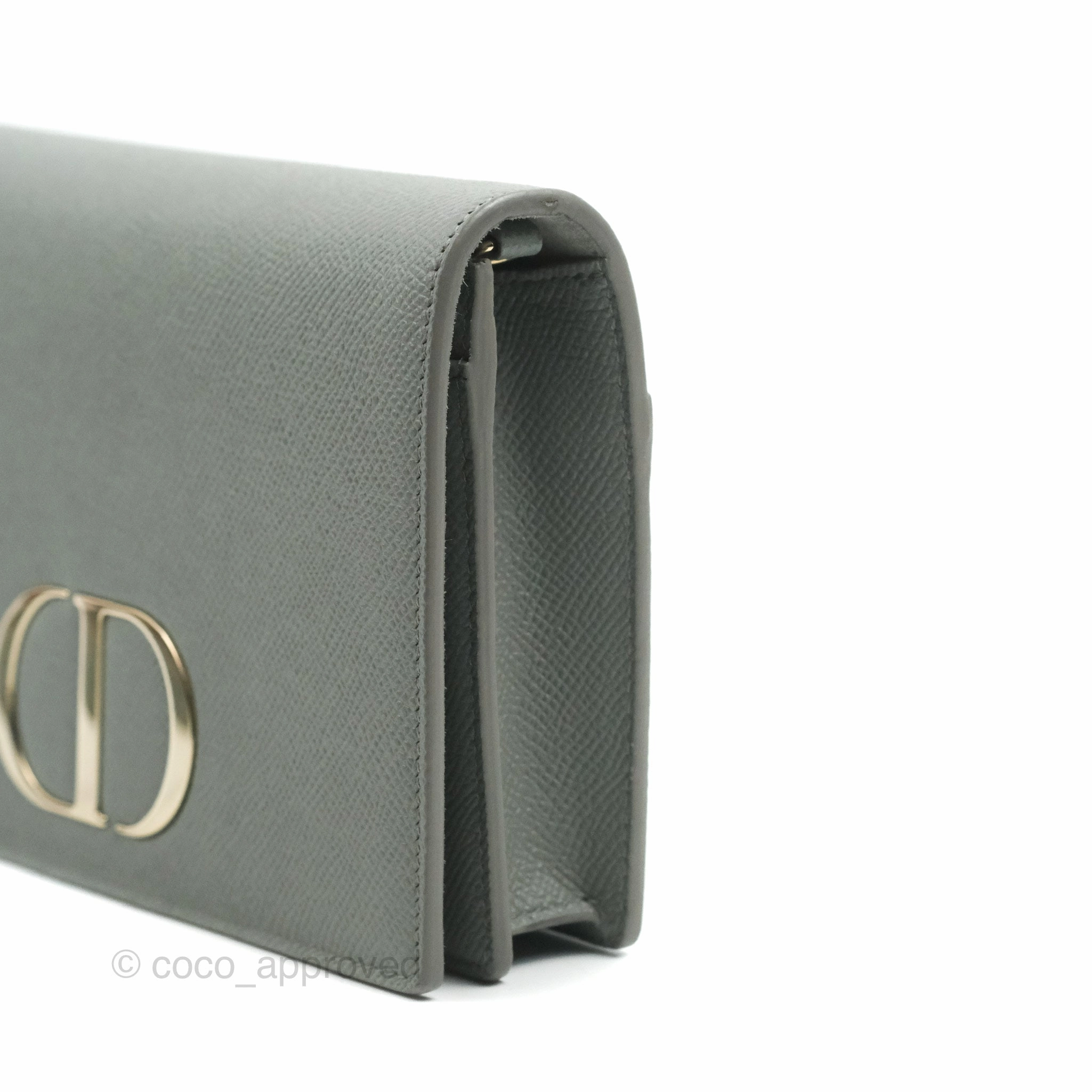 Dior 2-in-1 30 Montaigne Pouch Grey Grained Calfskin