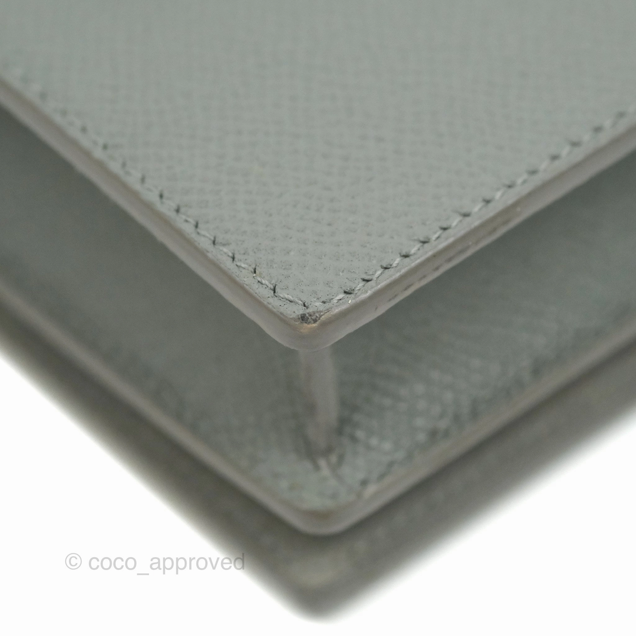 Dior 2-in-1 30 Montaigne Pouch Grey Grained Calfskin