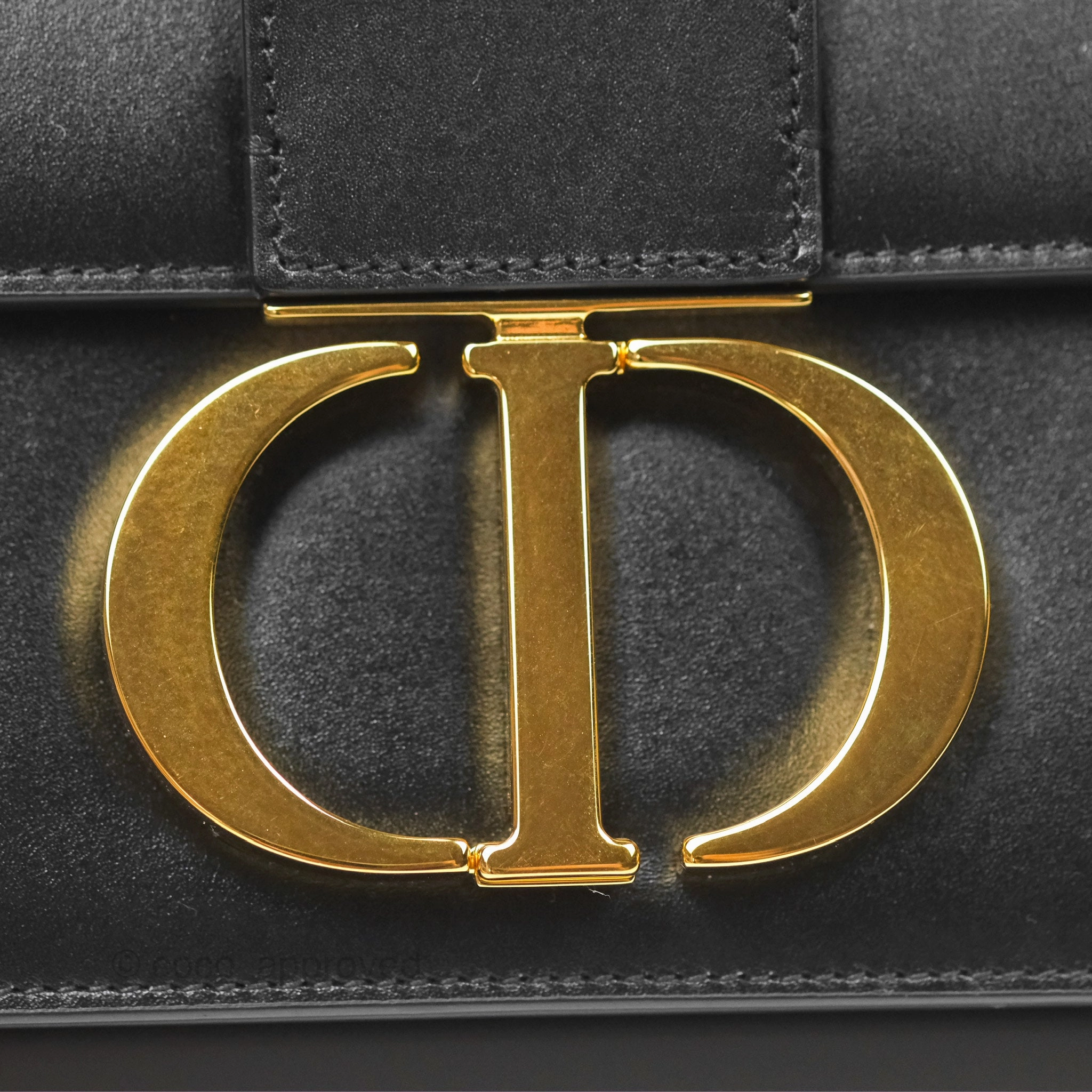 Dior 30 Montaigne Bag Black Box Calfskin