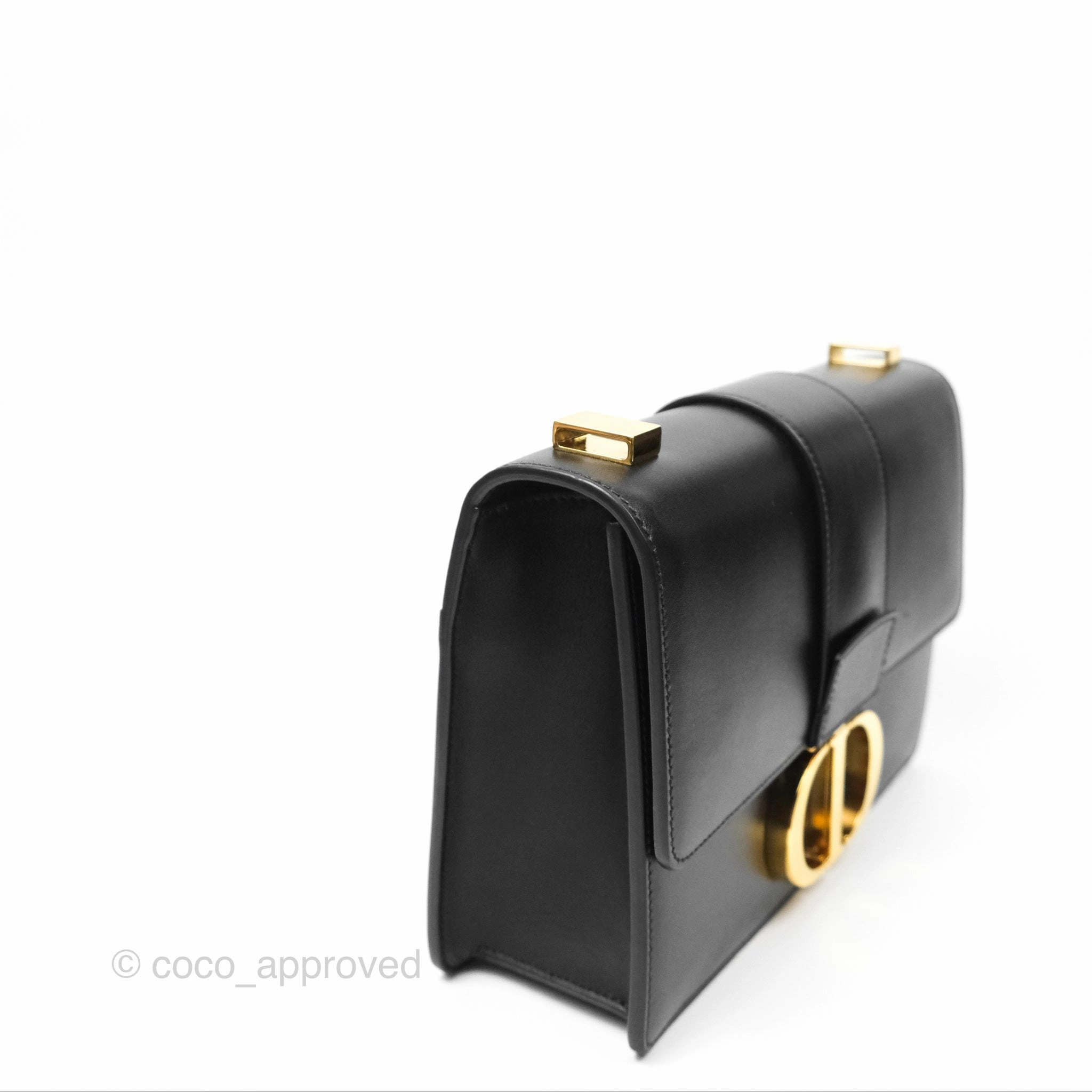 Dior 30 Montaigne Bag Black Box Calfskin