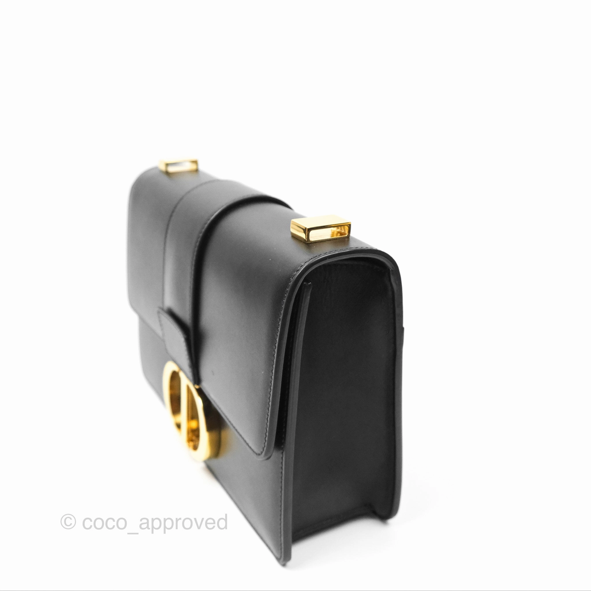 Dior 30 Montaigne Bag Black Box Calfskin