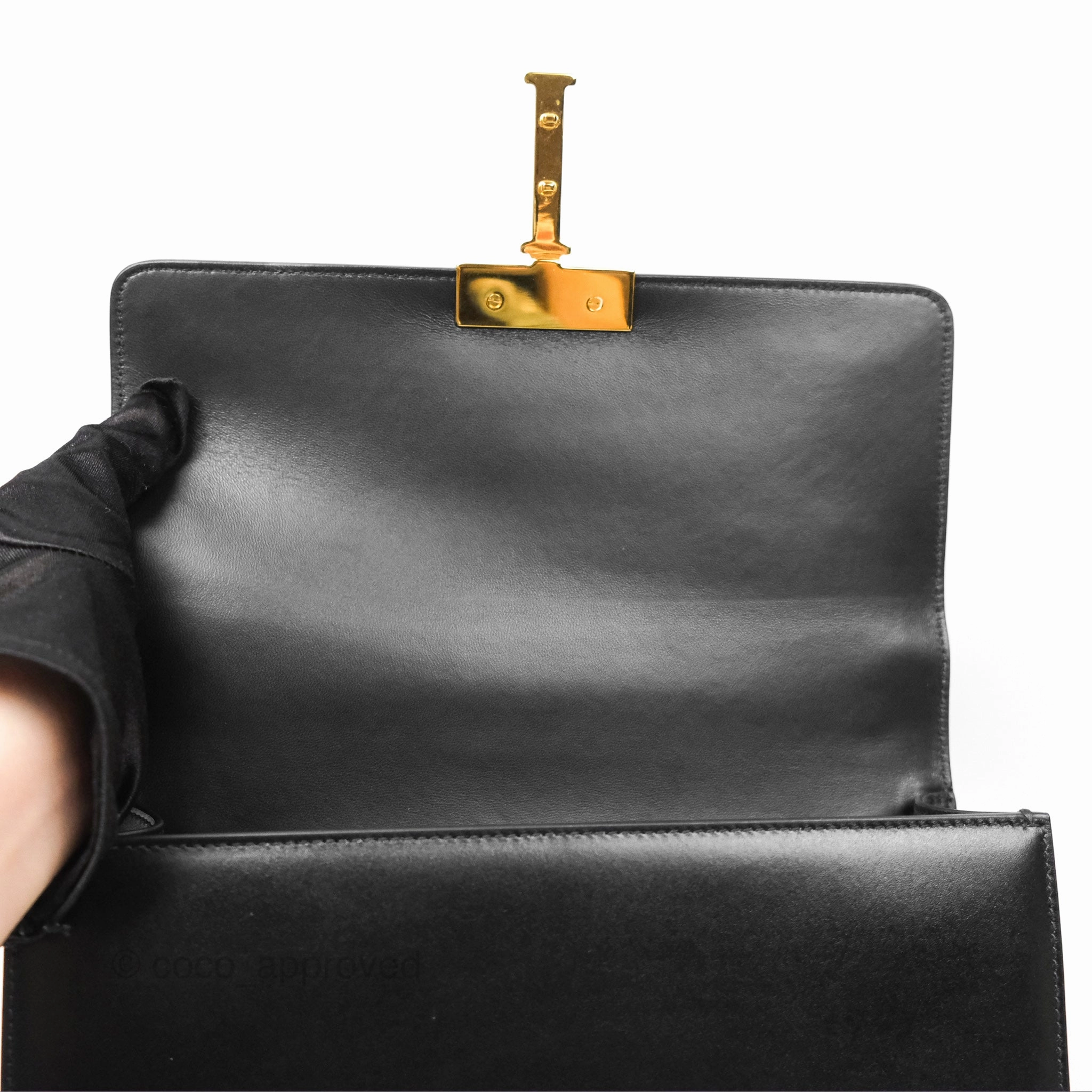 Dior 30 Montaigne Bag Black Box Calfskin