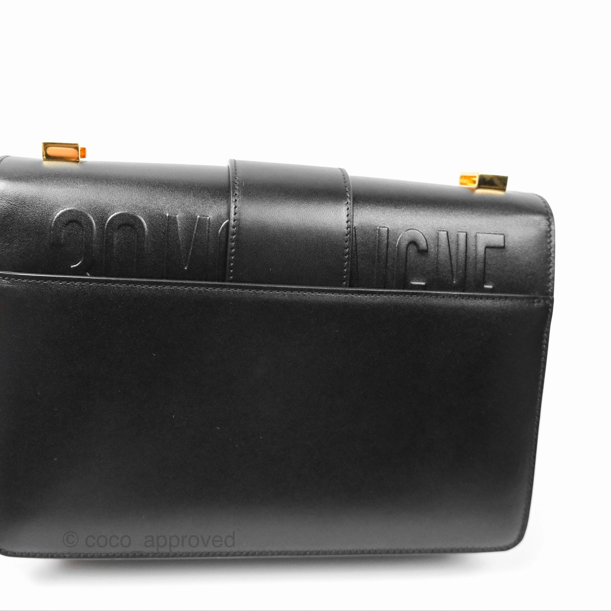 Dior 30 Montaigne Bag Black Box Calfskin
