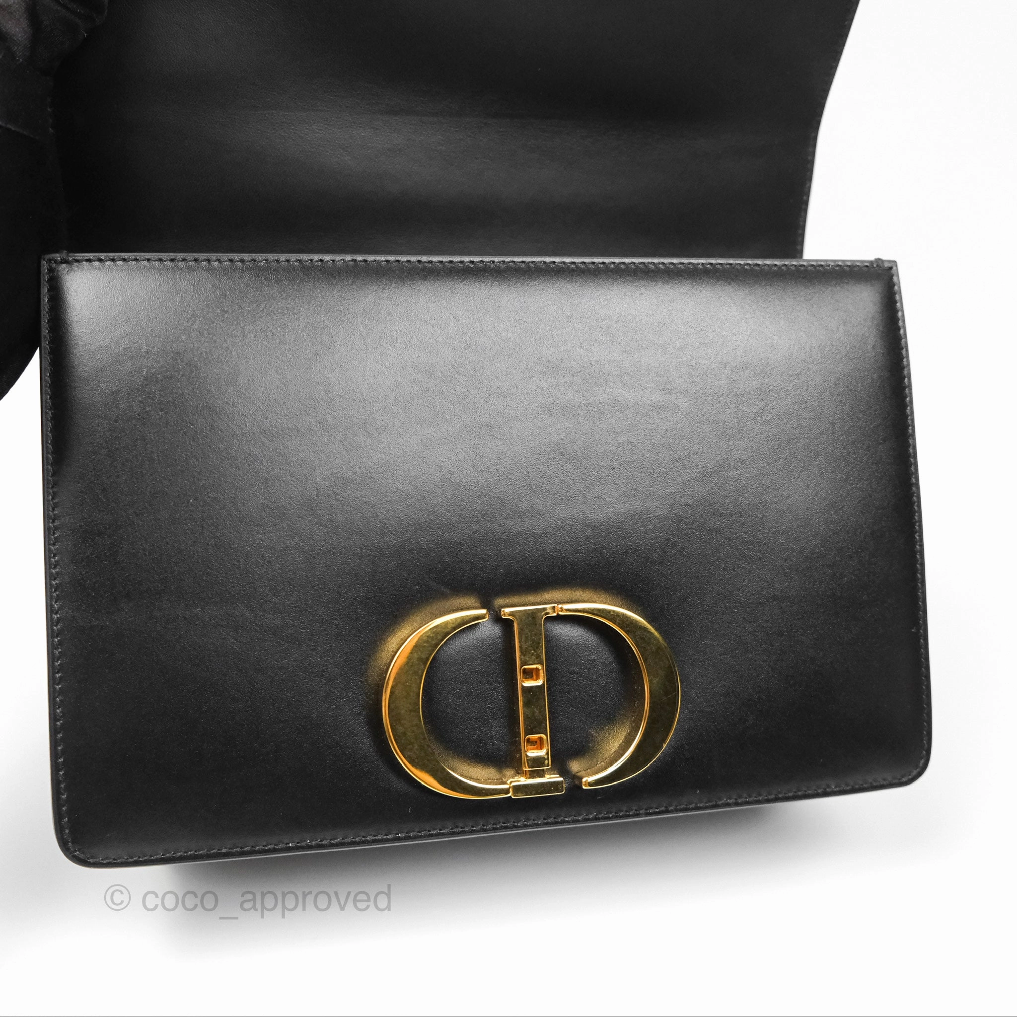 Dior 30 Montaigne Bag Black Box Calfskin