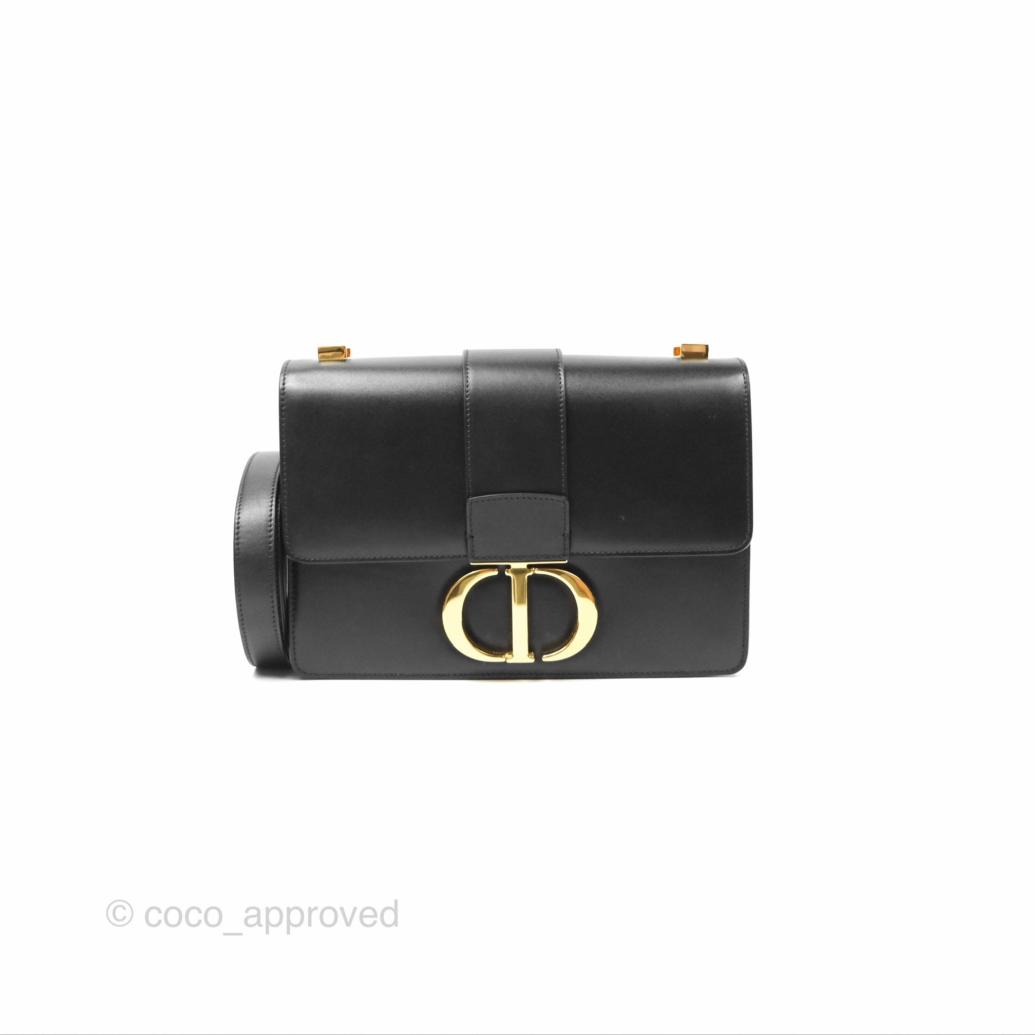 Dior 30 Montaigne Bag Black Box Calfskin