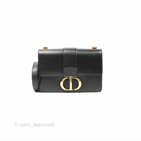 Dior 30 Montaigne Bag Black Box Calfskin