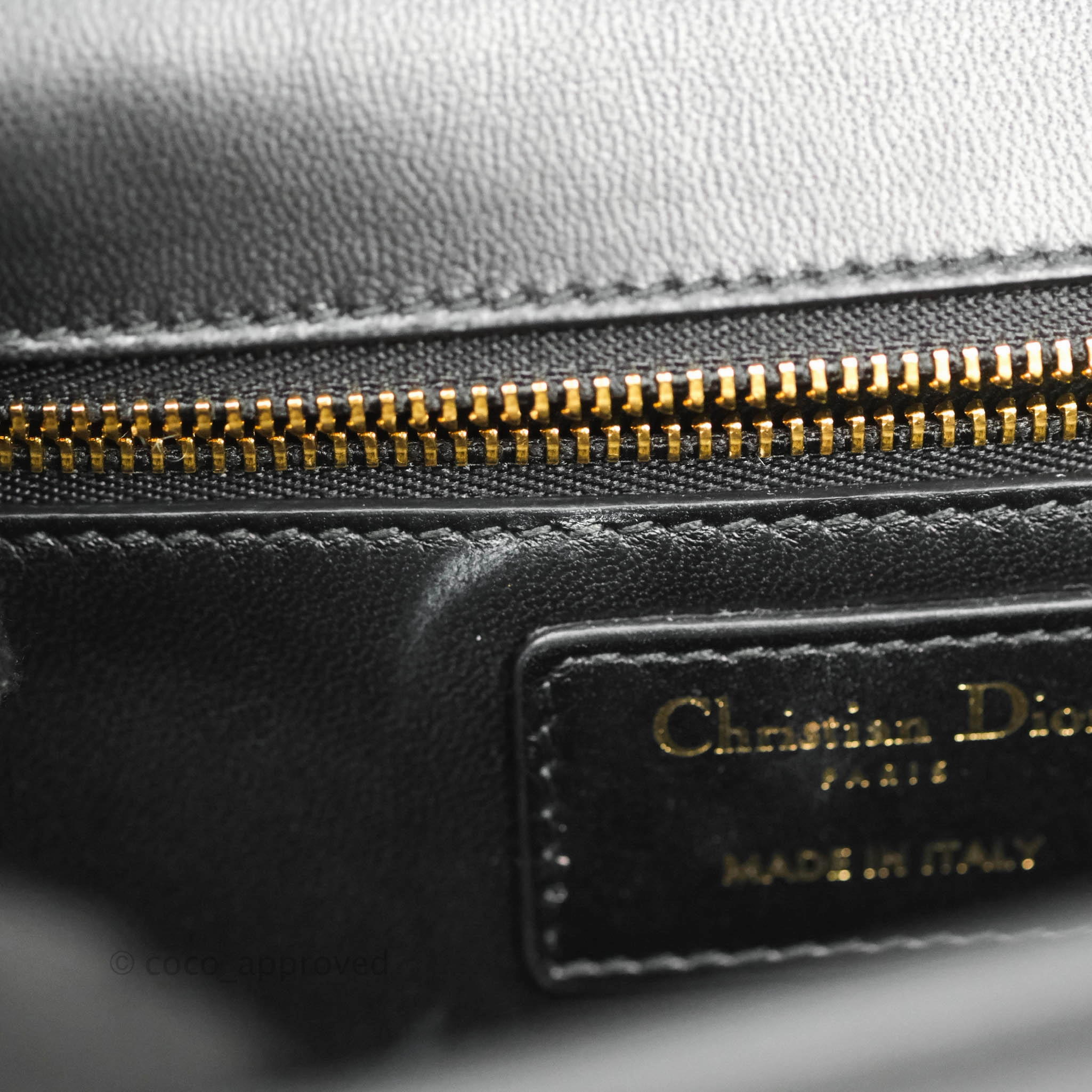 Dior 30 Montaigne Bag Black Calfskin Gold Hardware