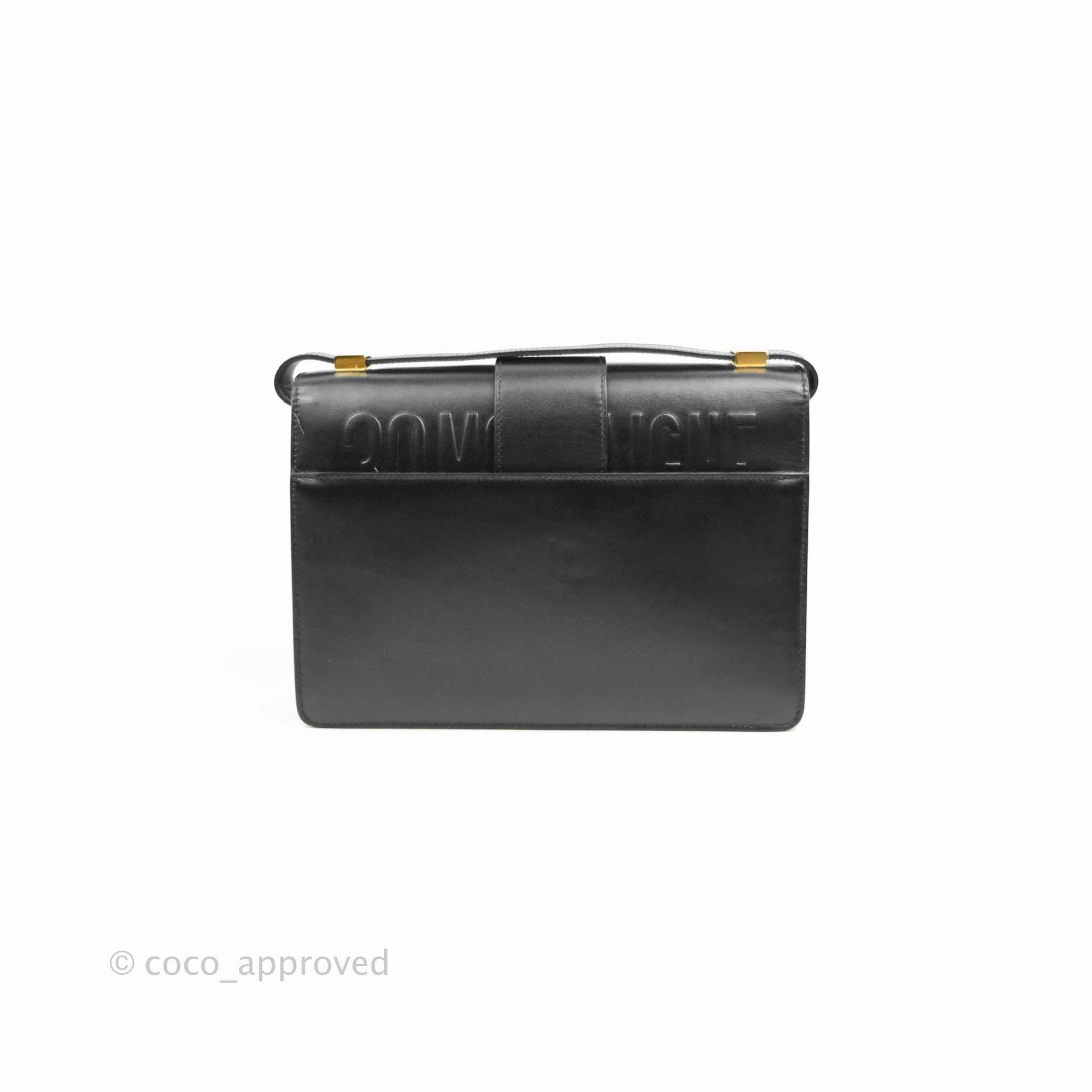 Dior 30 Montaigne Bag Black Calfskin Gold Hardware
