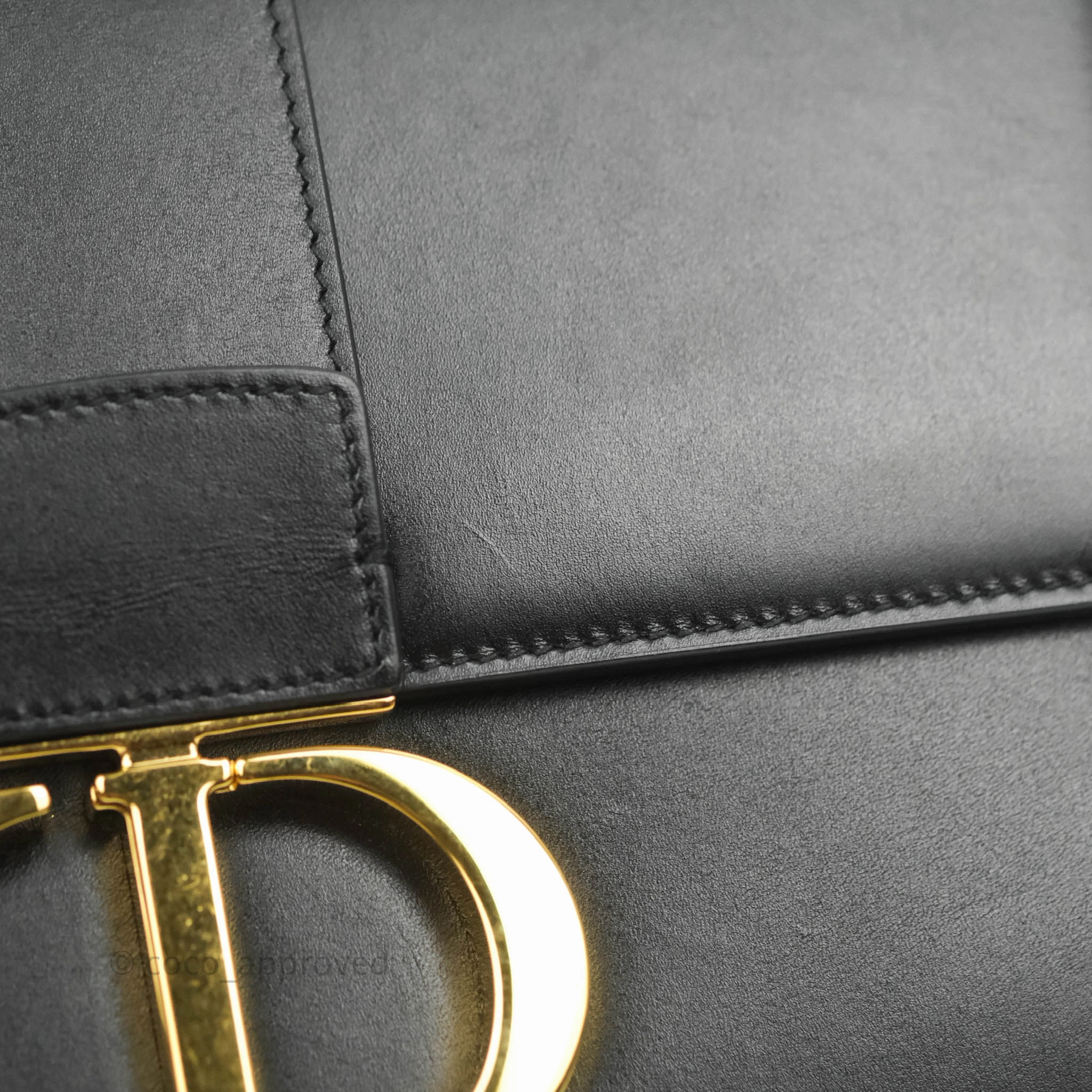 Dior 30 Montaigne Bag Black Calfskin Gold Hardware