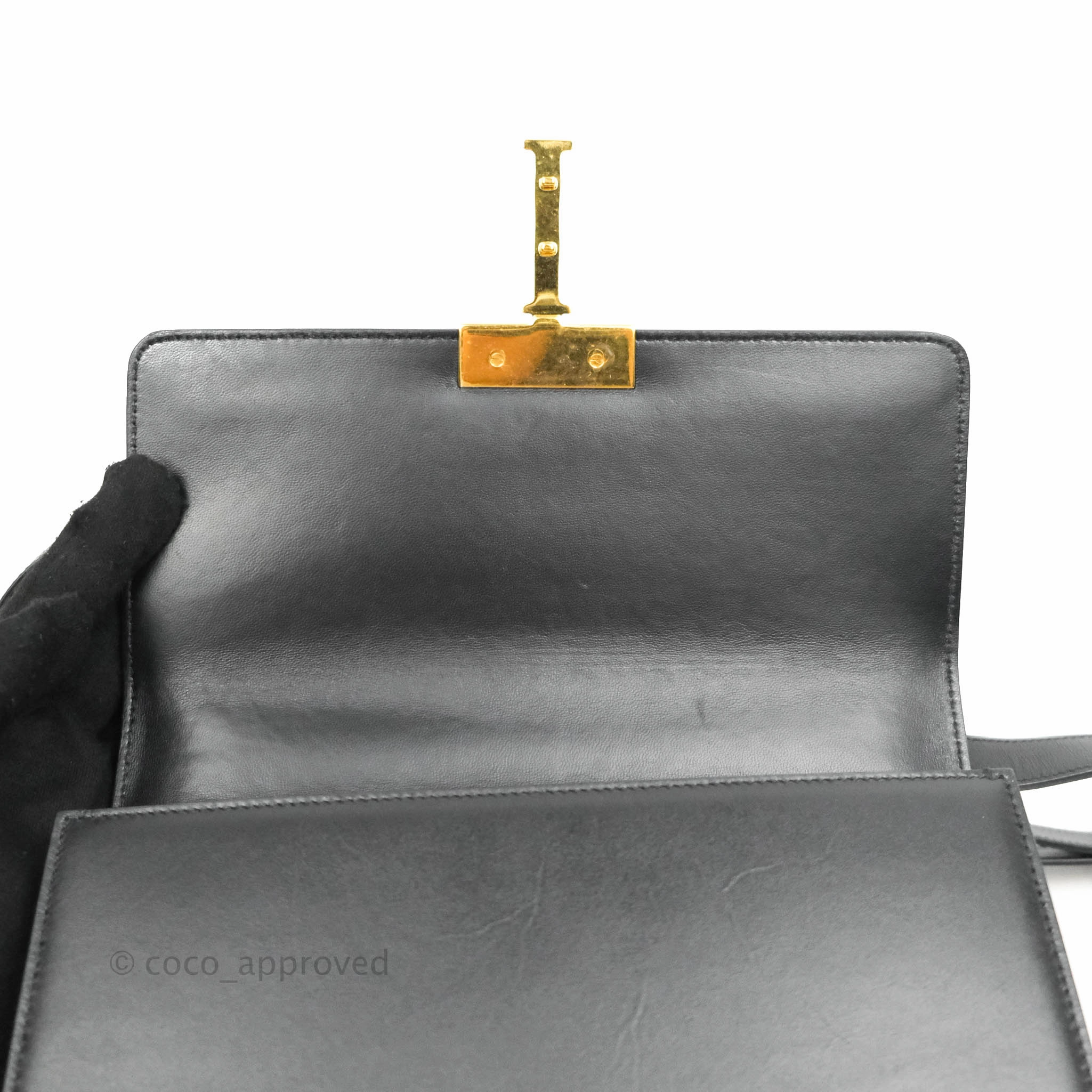 Dior 30 Montaigne Bag Black Calfskin Gold Hardware