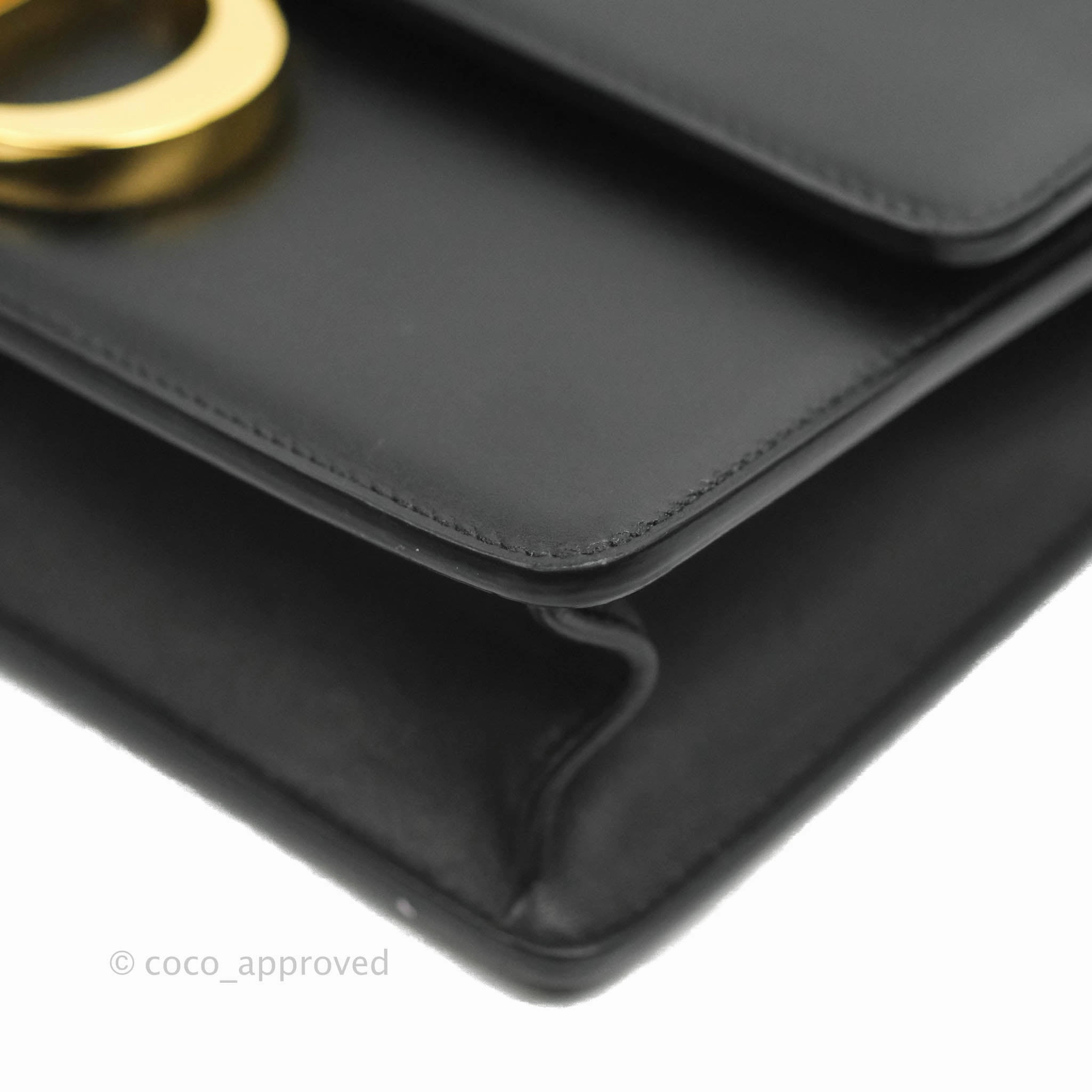 Dior 30 Montaigne Bag Black Calfskin Gold Hardware