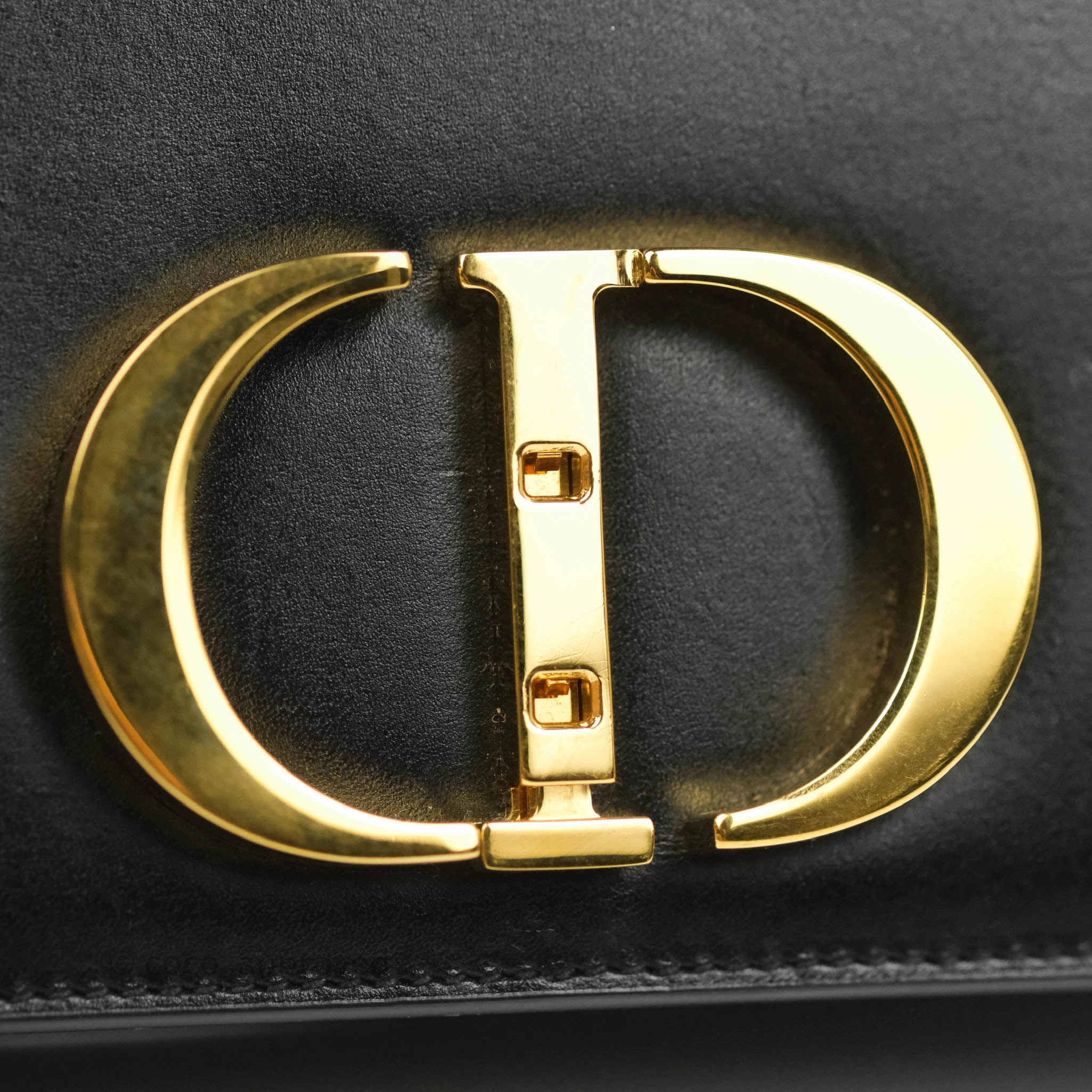 Dior 30 Montaigne Bag Black Calfskin Gold Hardware