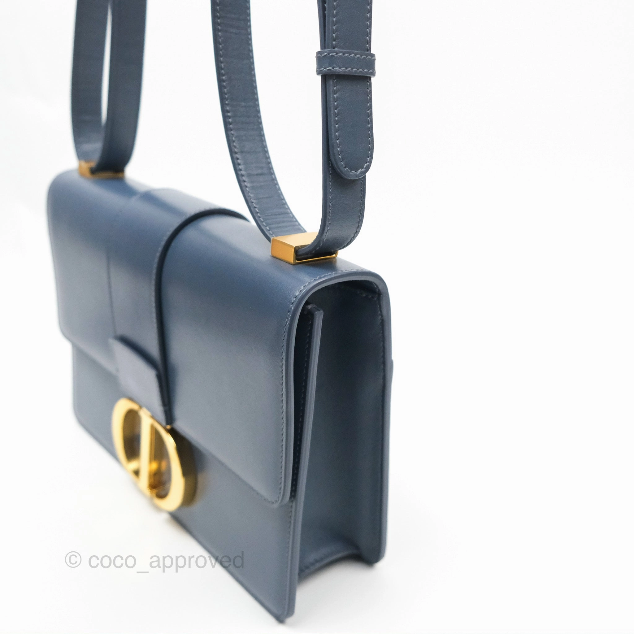 Dior 30 Montaigne Bag Blue Box Calfskin