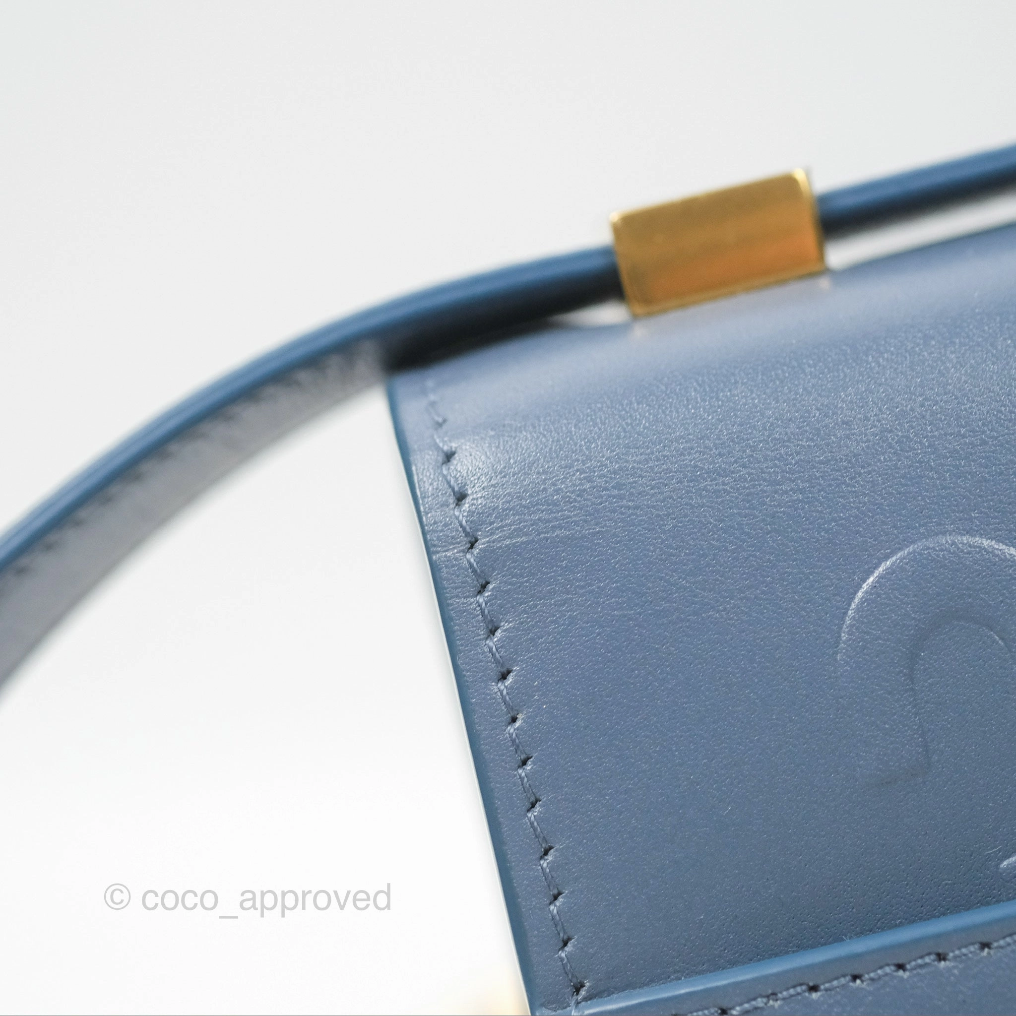 Dior 30 Montaigne Bag Blue Box Calfskin