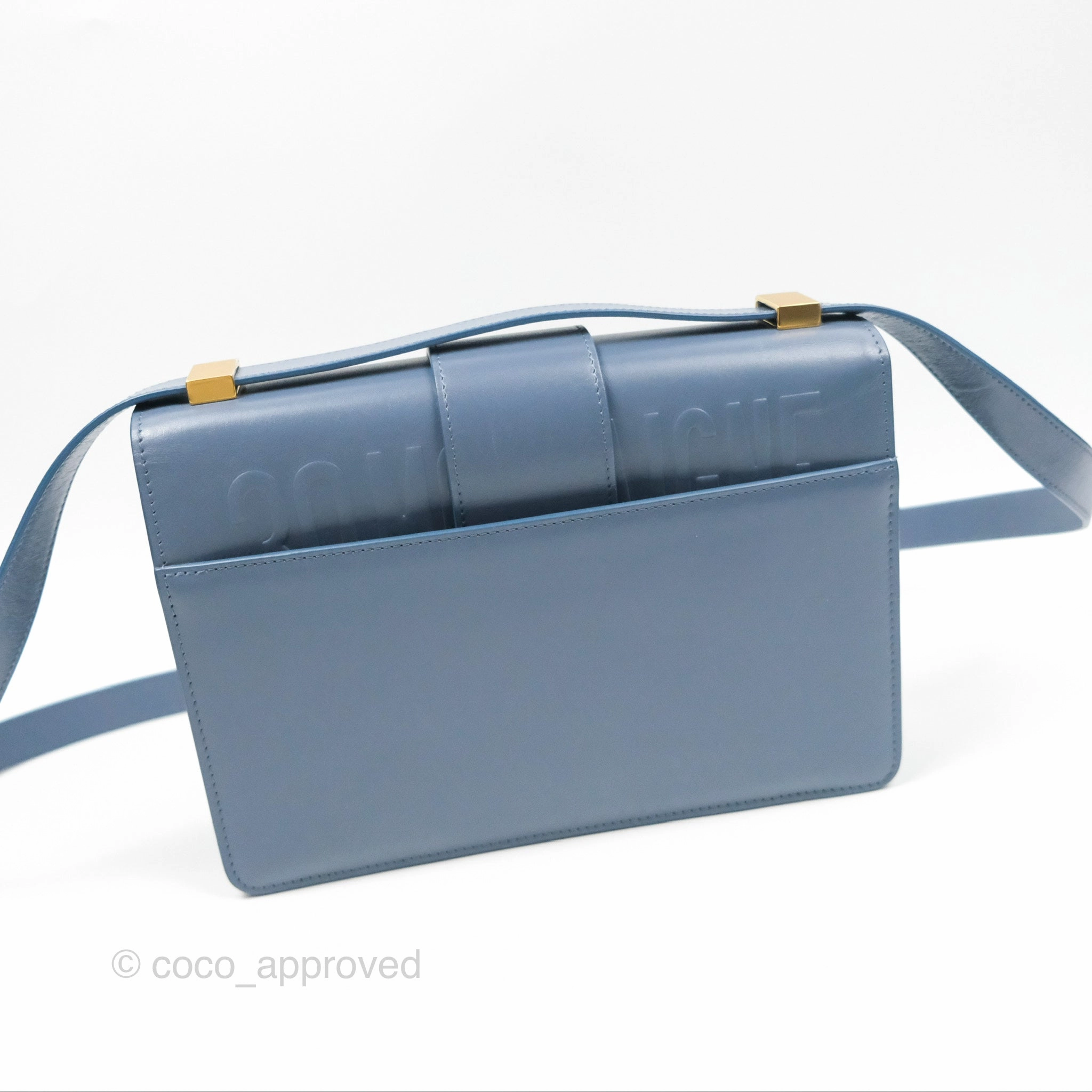 Dior 30 Montaigne Bag Blue Box Calfskin