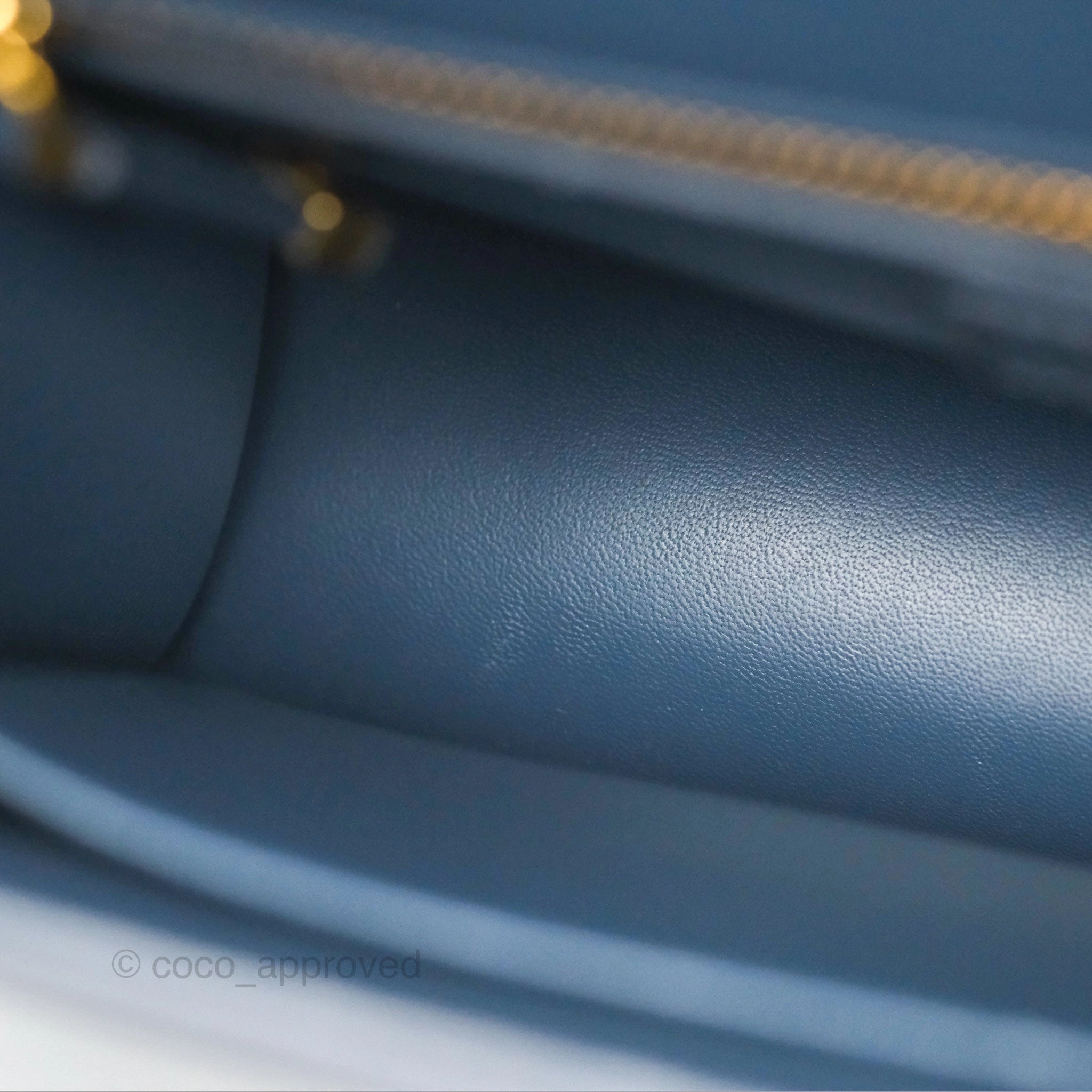 Dior 30 Montaigne Bag Blue Box Calfskin