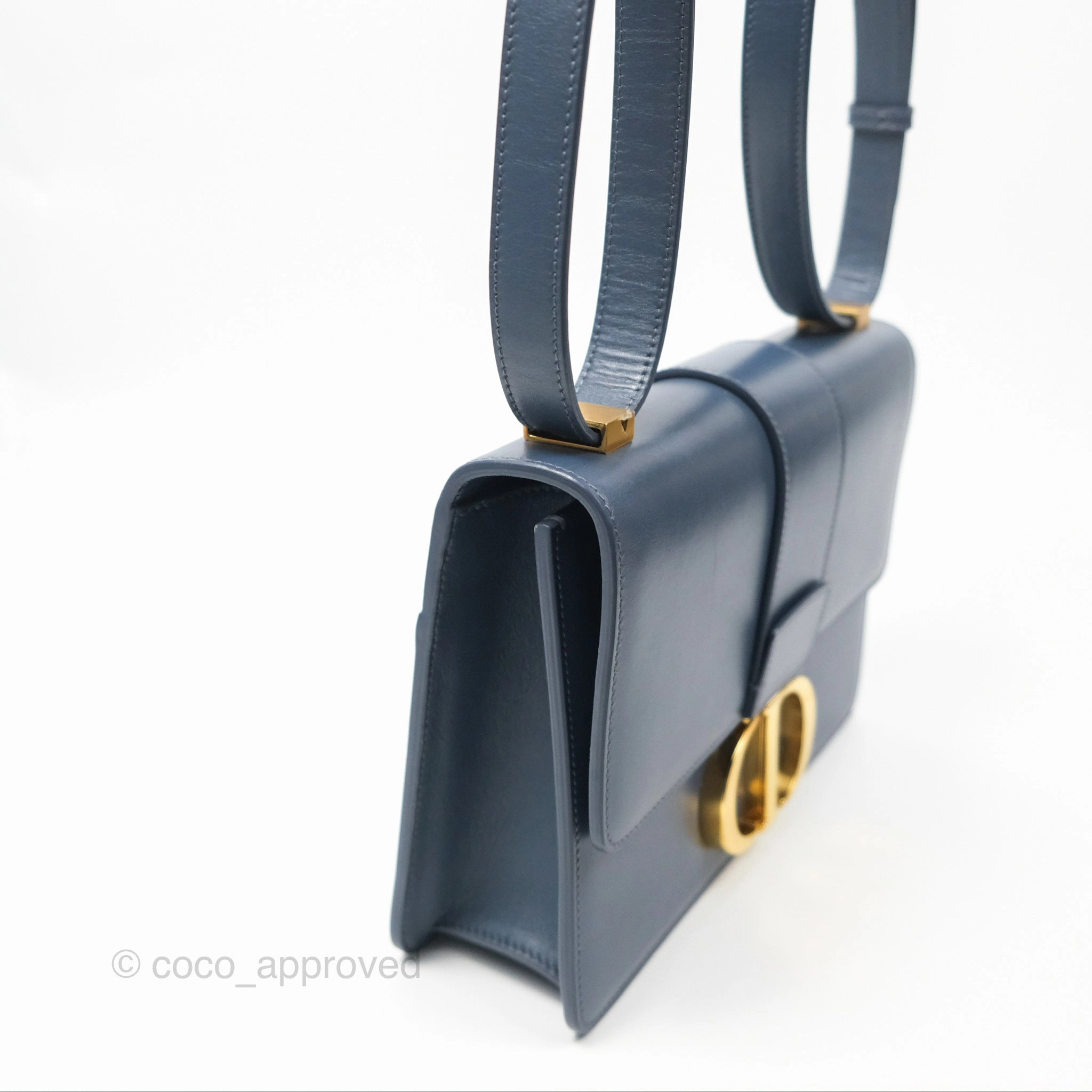 Dior 30 Montaigne Bag Blue Box Calfskin