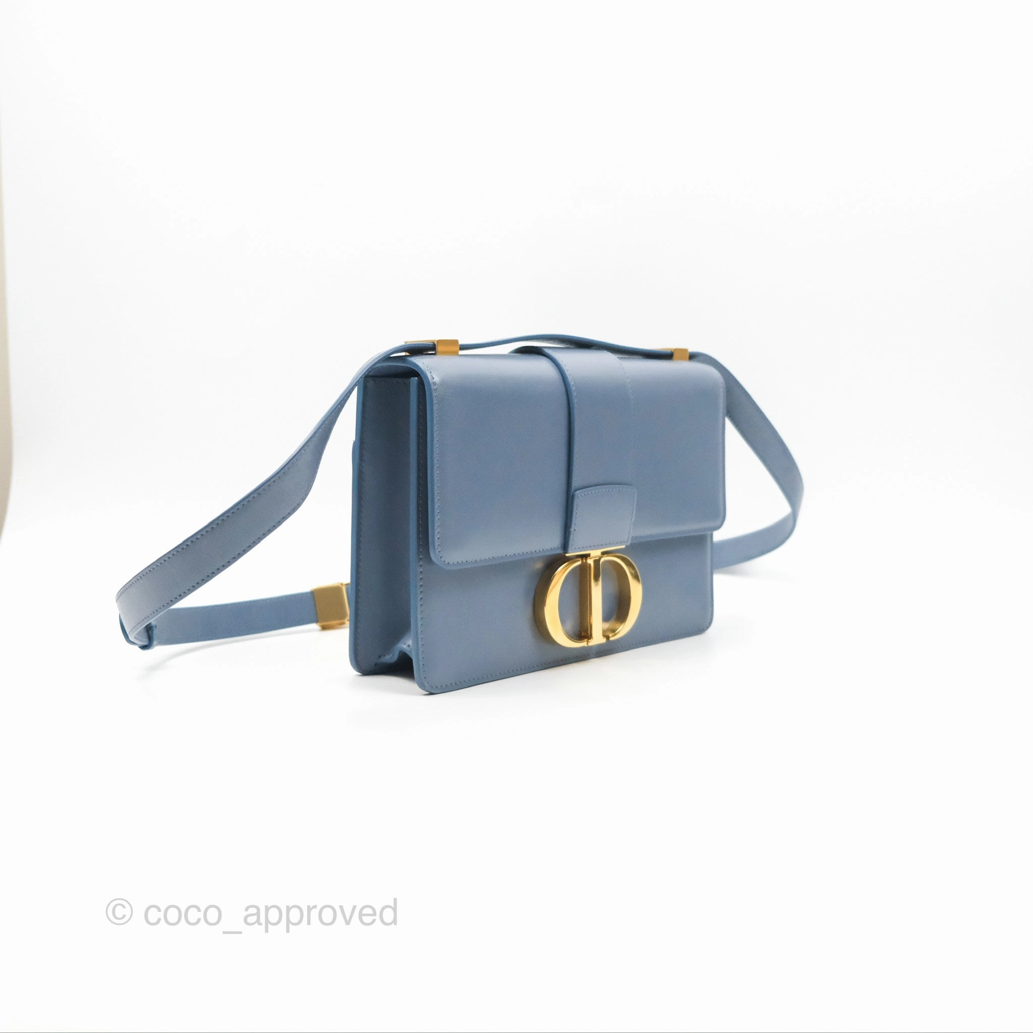Dior 30 Montaigne Bag Blue Box Calfskin
