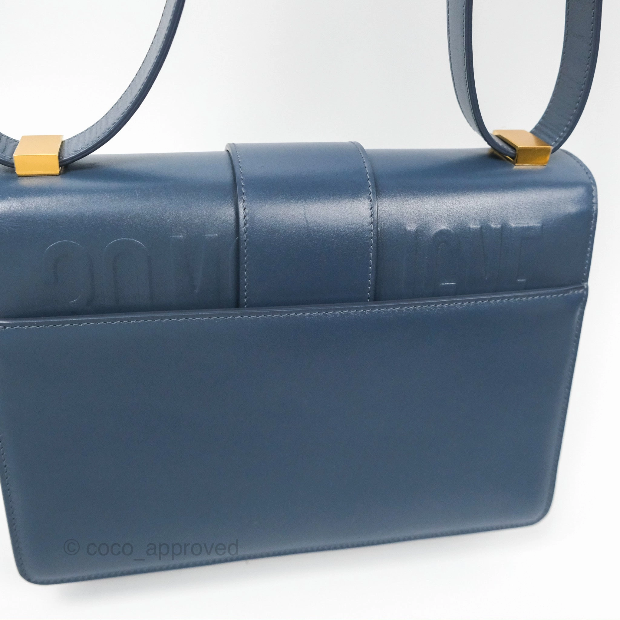 Dior 30 Montaigne Bag Blue Box Calfskin