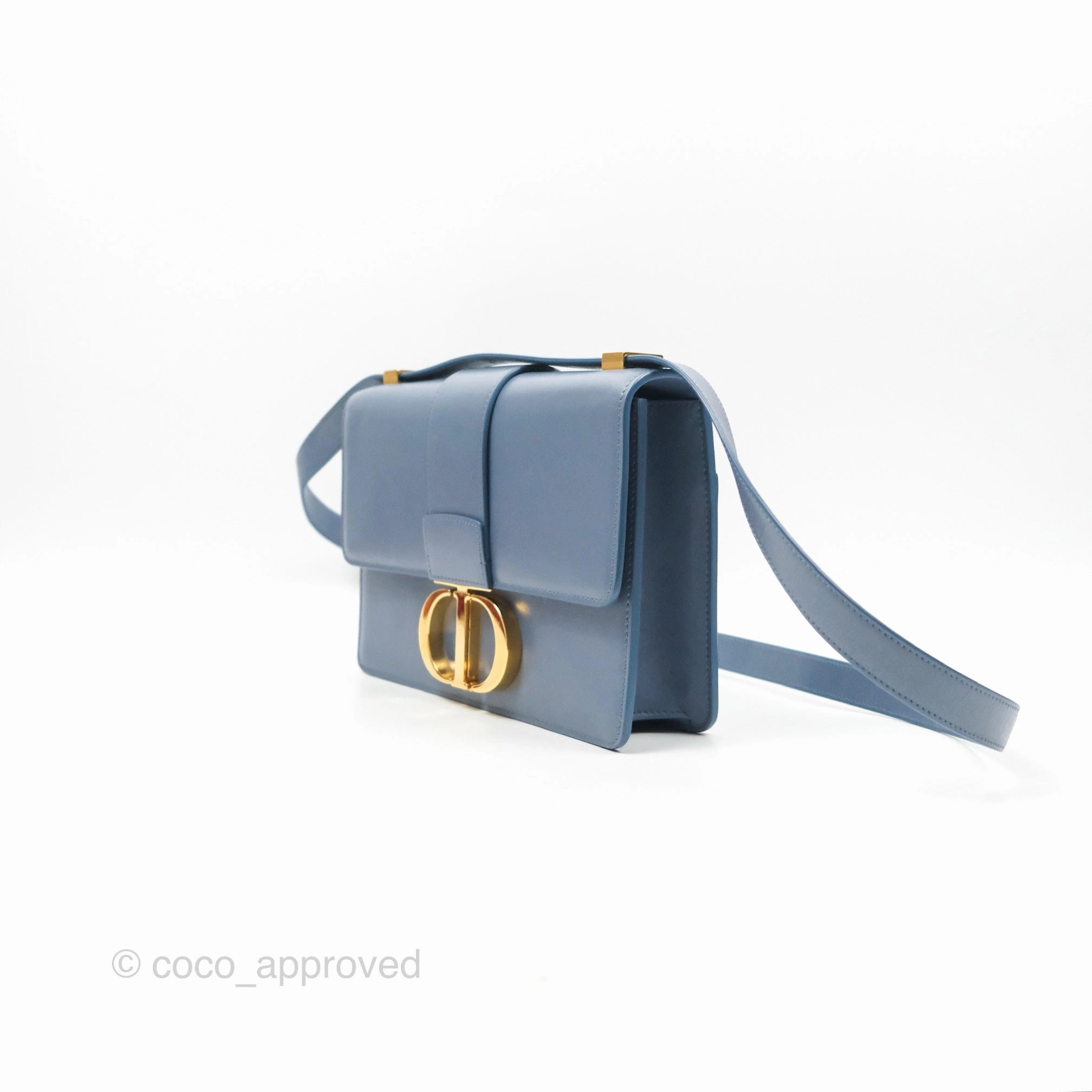 Dior 30 Montaigne Bag Blue Box Calfskin