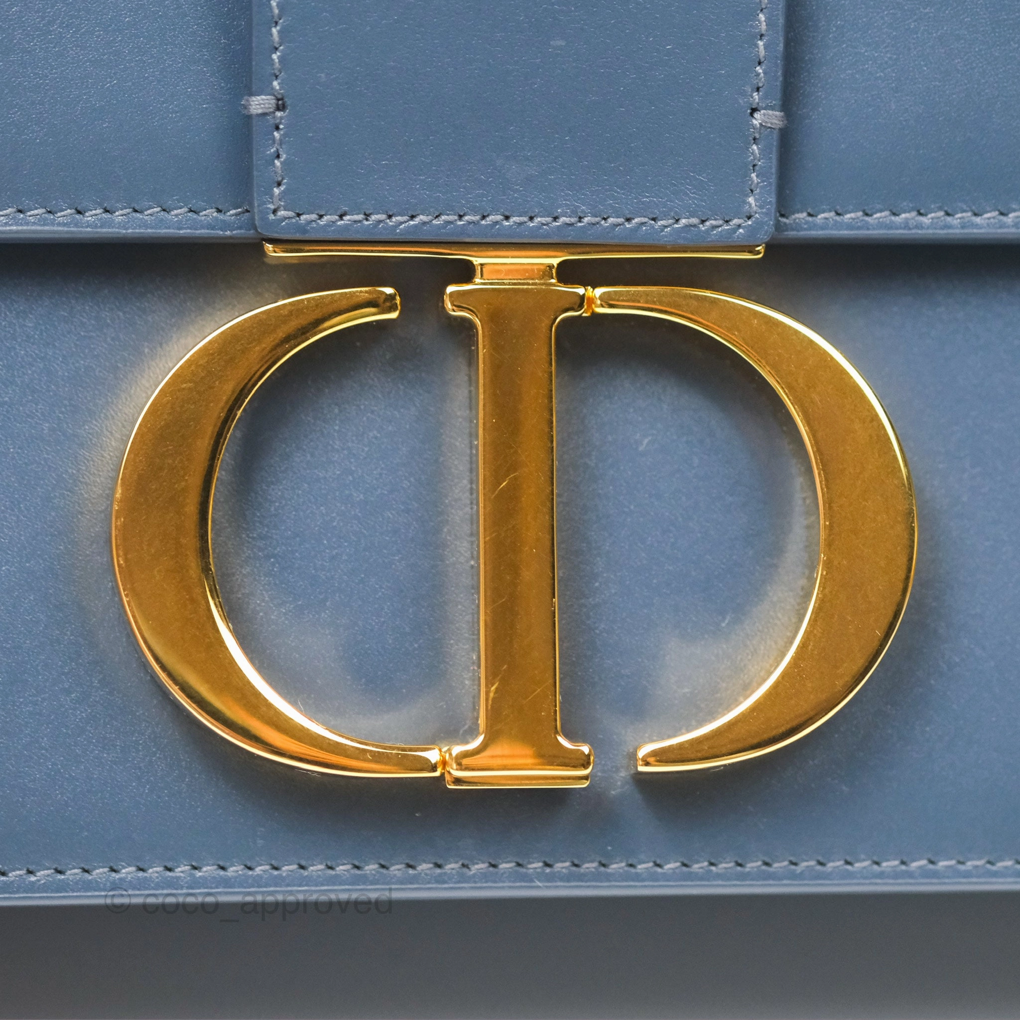 Dior 30 Montaigne Bag Blue Box Calfskin