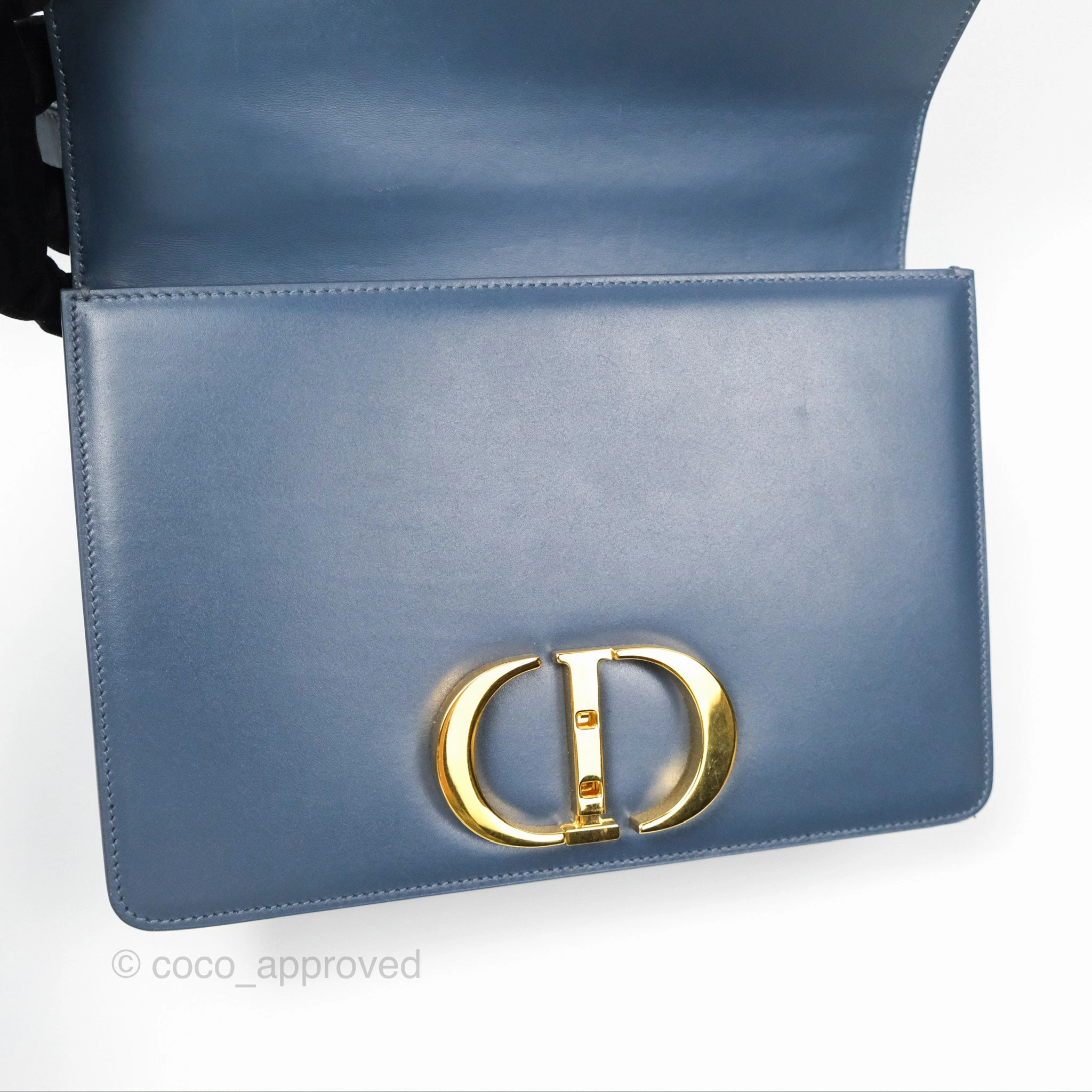 Dior 30 Montaigne Bag Blue Box Calfskin