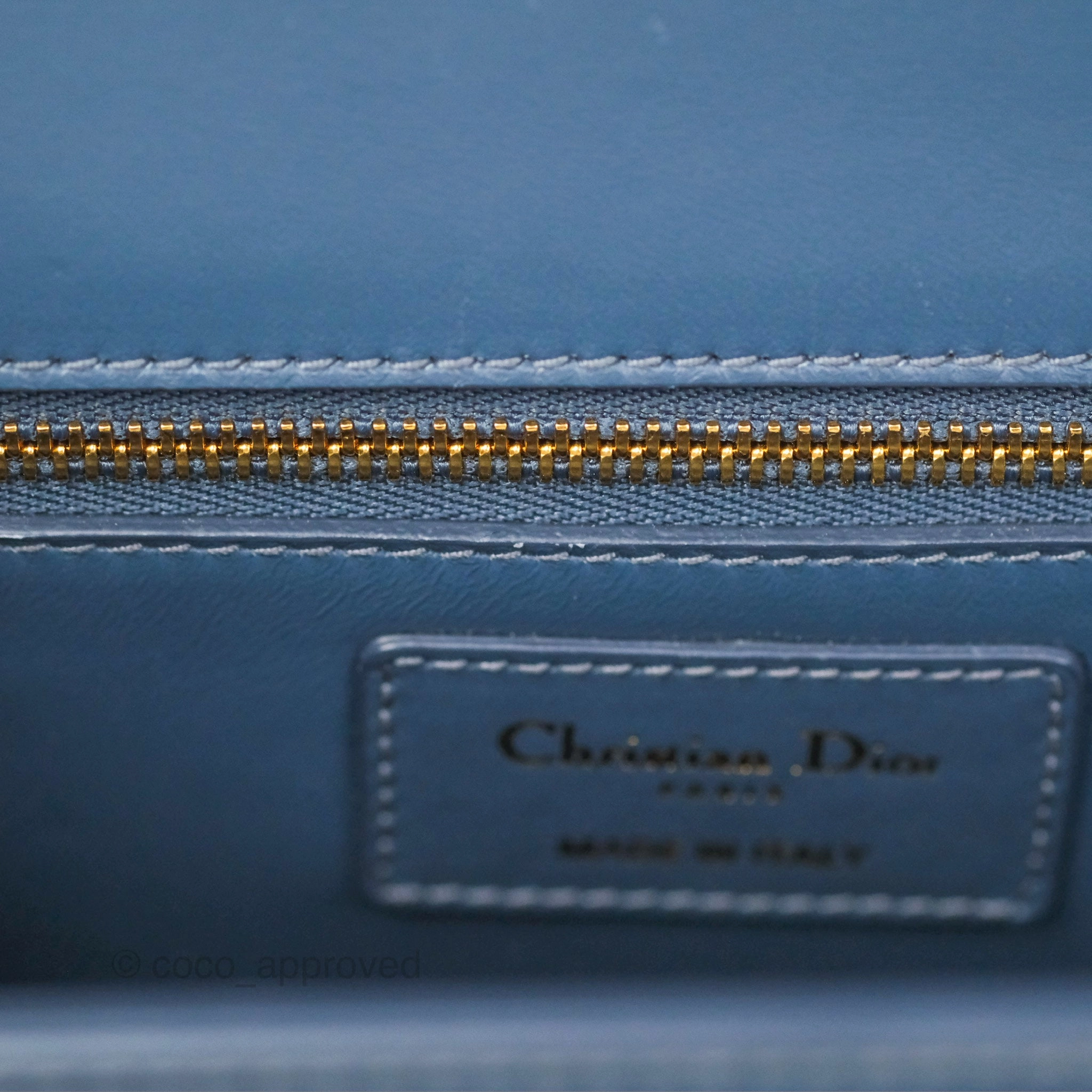 Dior 30 Montaigne Bag Blue Box Calfskin