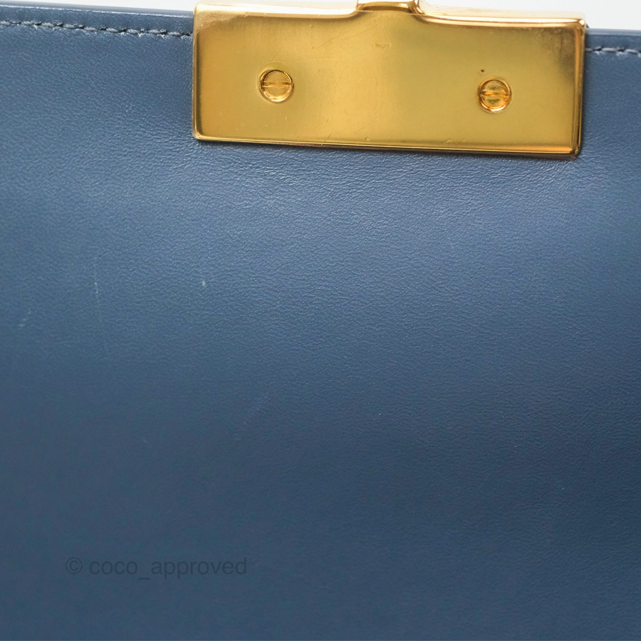 Dior 30 Montaigne Bag Blue Box Calfskin