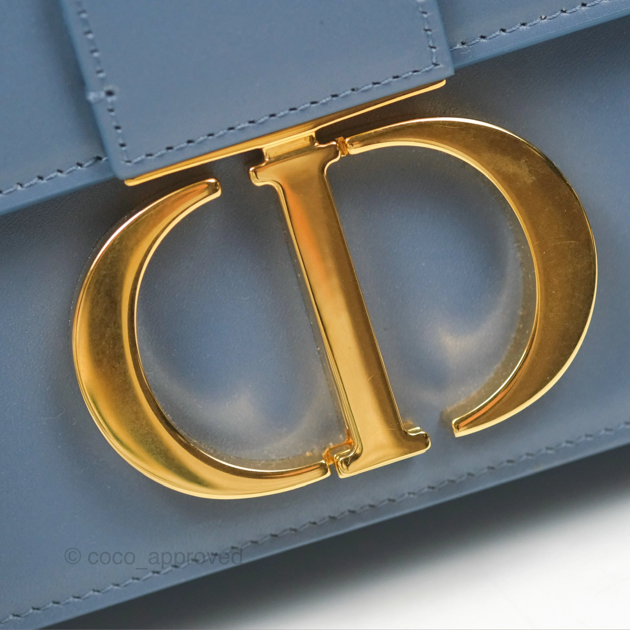 Dior 30 Montaigne Bag Blue Box Calfskin