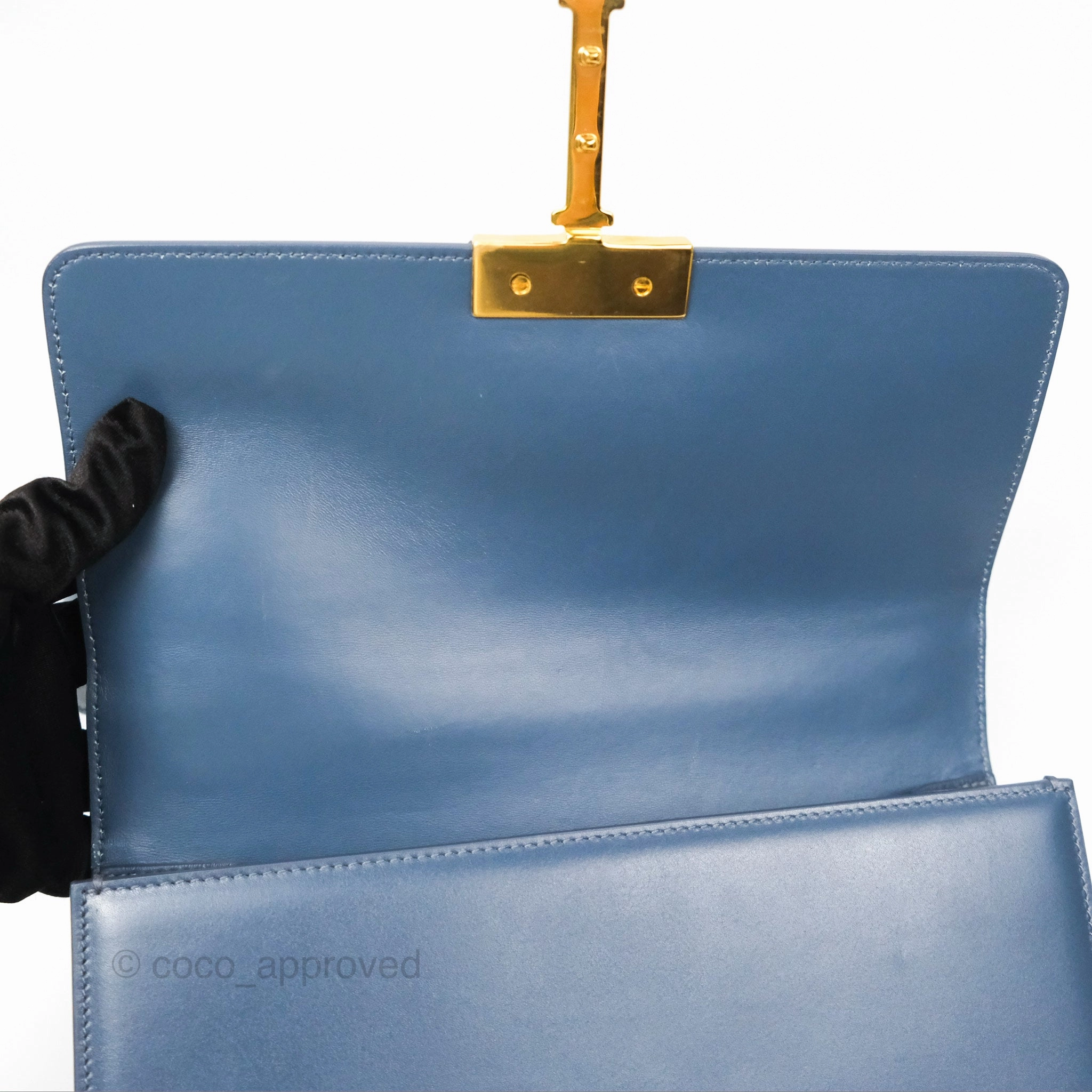 Dior 30 Montaigne Bag Blue Box Calfskin