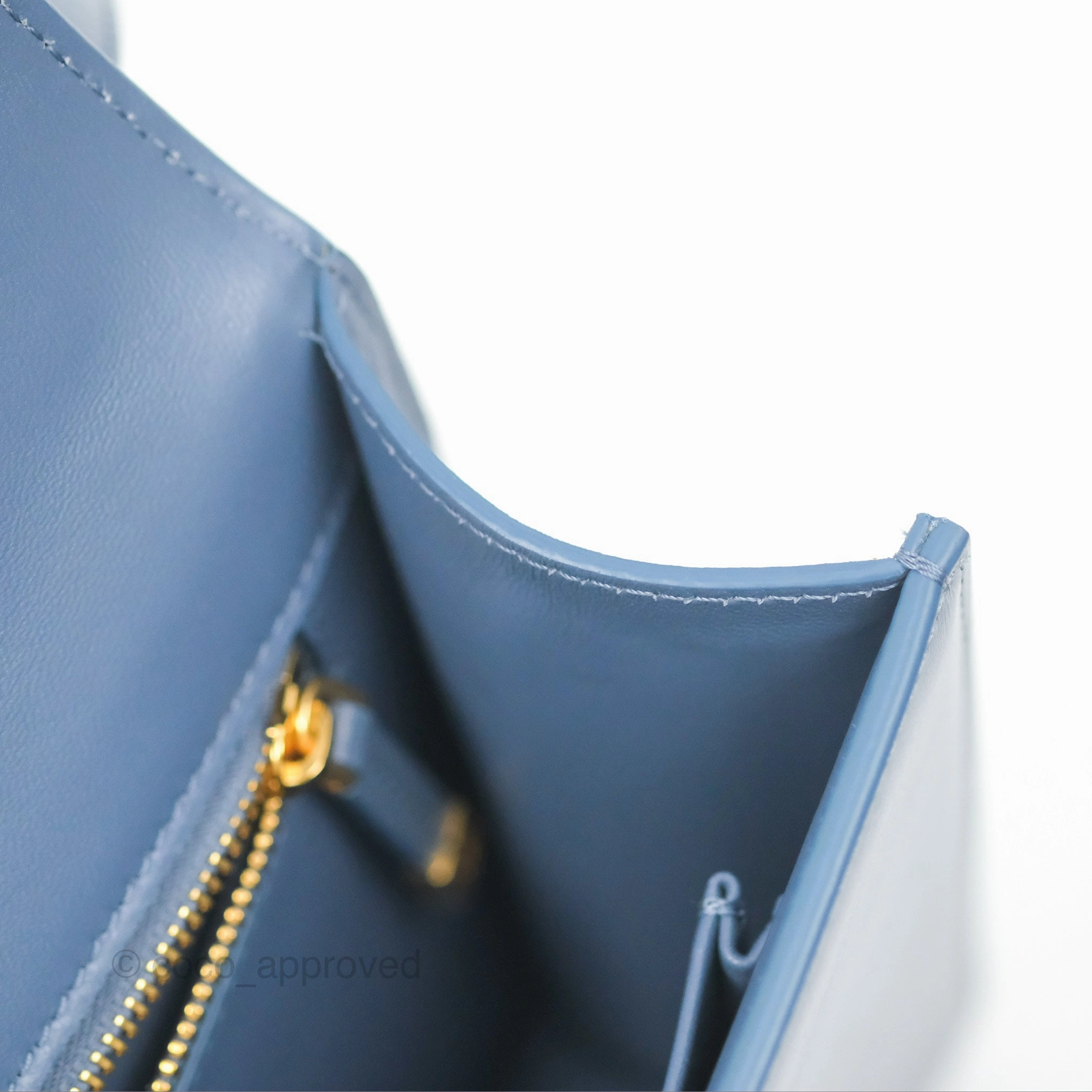 Dior 30 Montaigne Bag Blue Box Calfskin