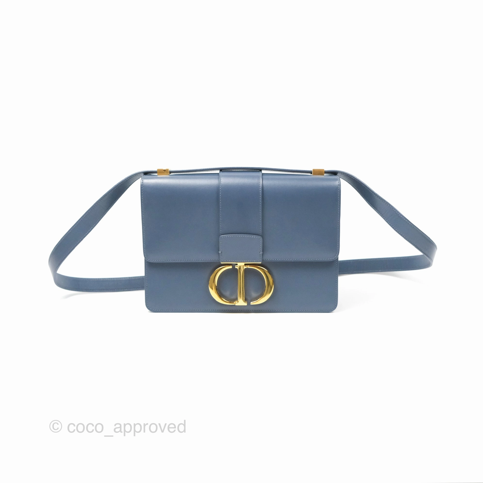 Dior 30 Montaigne Bag Blue Box Calfskin