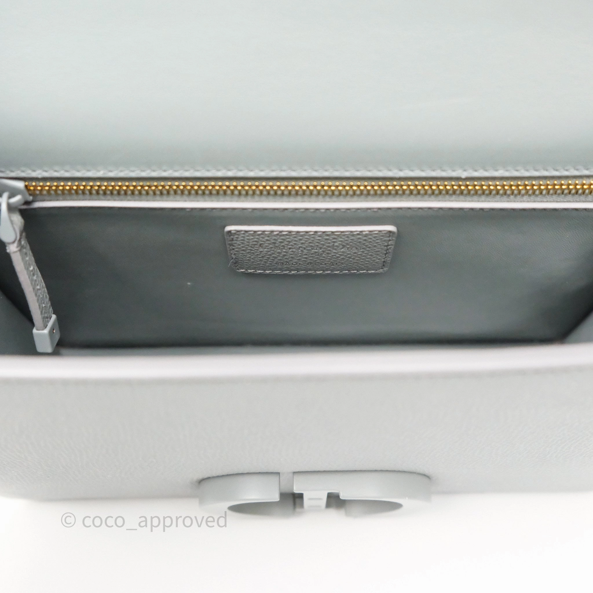 Dior 30 Montaigne Bag Grey Ultra Matte Grained Calfskin