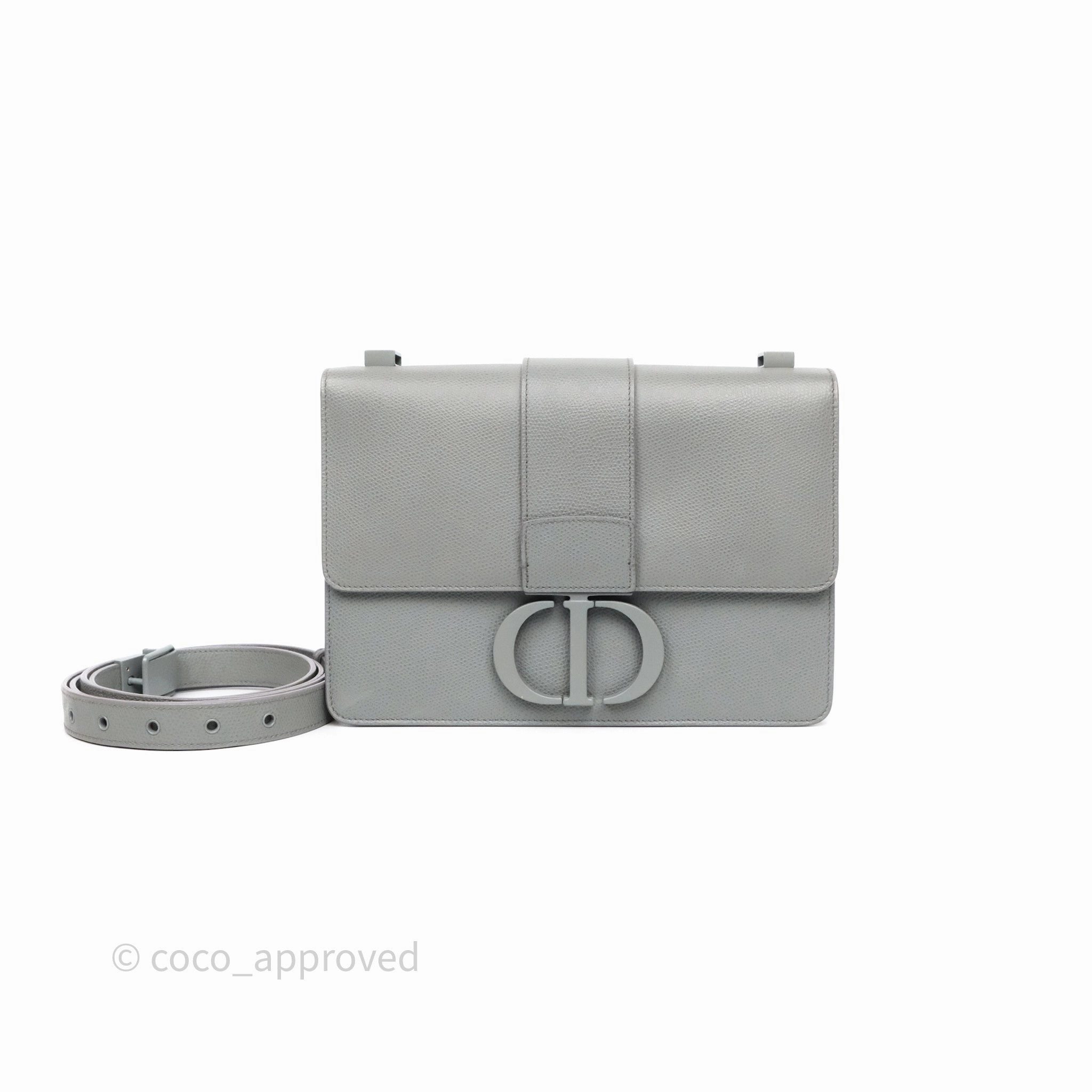 Dior 30 Montaigne Bag Grey Ultra Matte Grained Calfskin