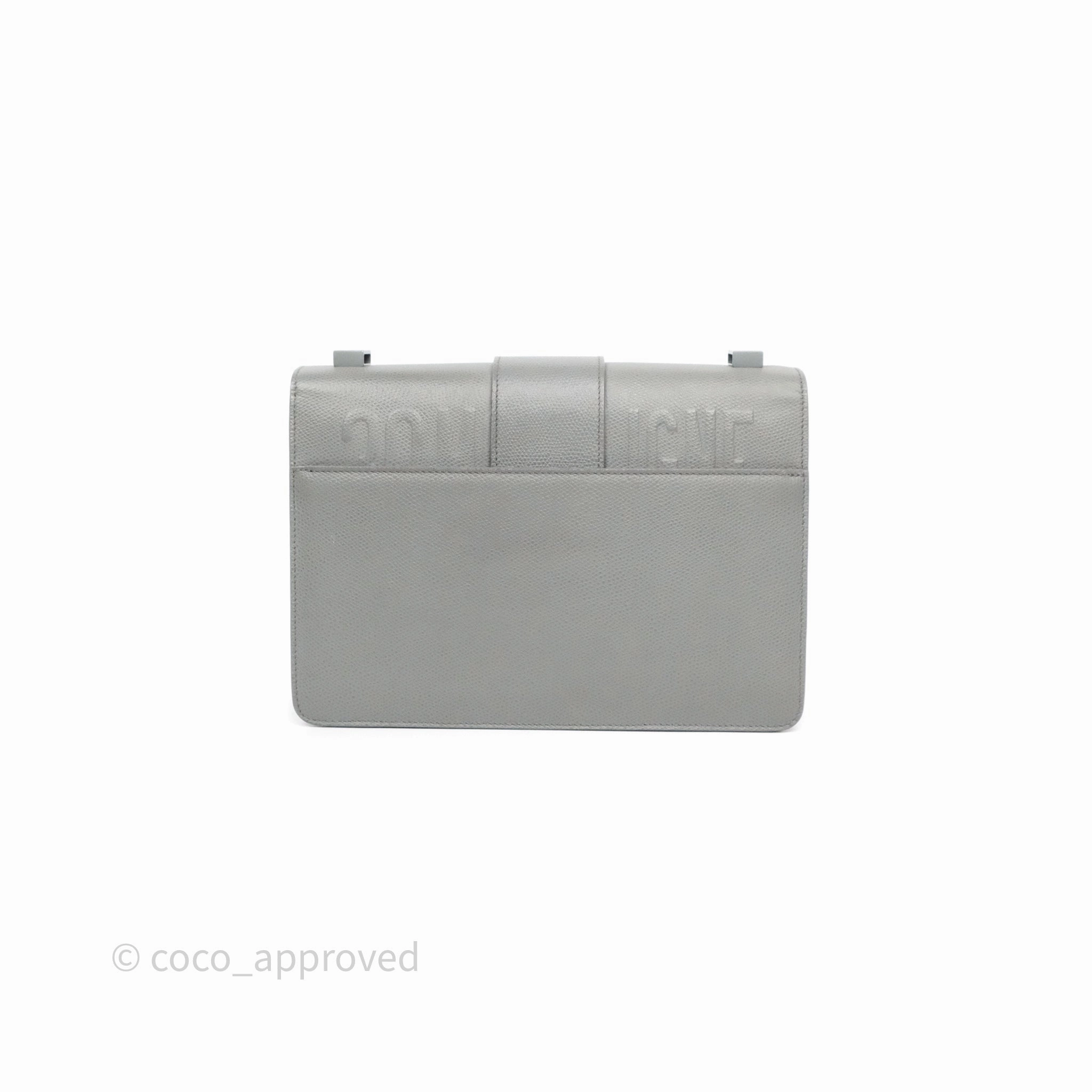 Dior 30 Montaigne Bag Grey Ultra Matte Grained Calfskin