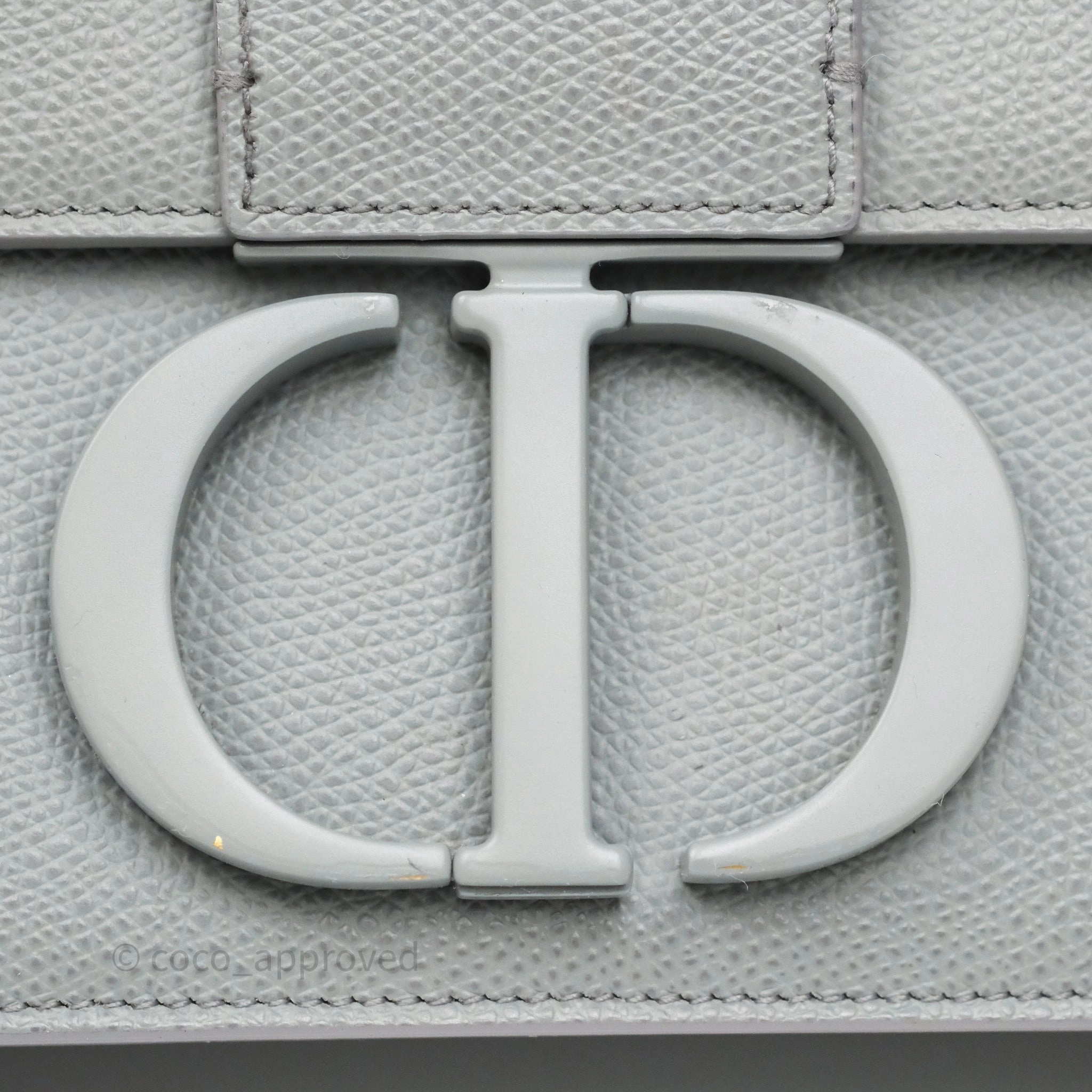 Dior 30 Montaigne Bag Grey Ultra Matte Grained Calfskin