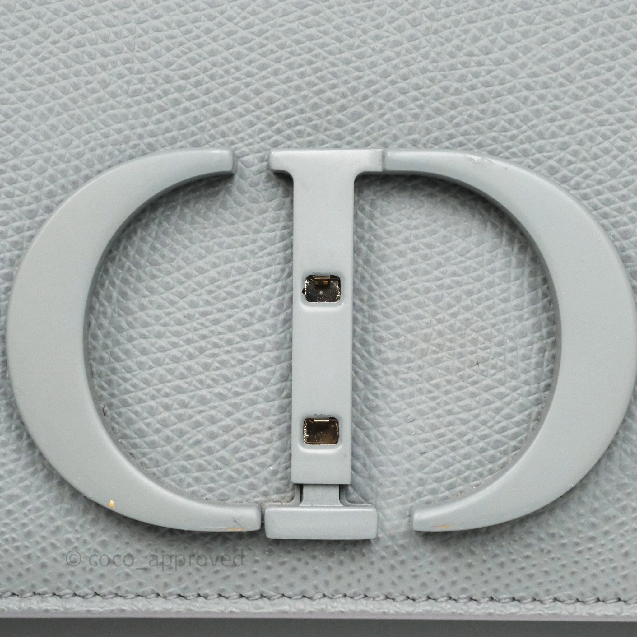 Dior 30 Montaigne Bag Grey Ultra Matte Grained Calfskin