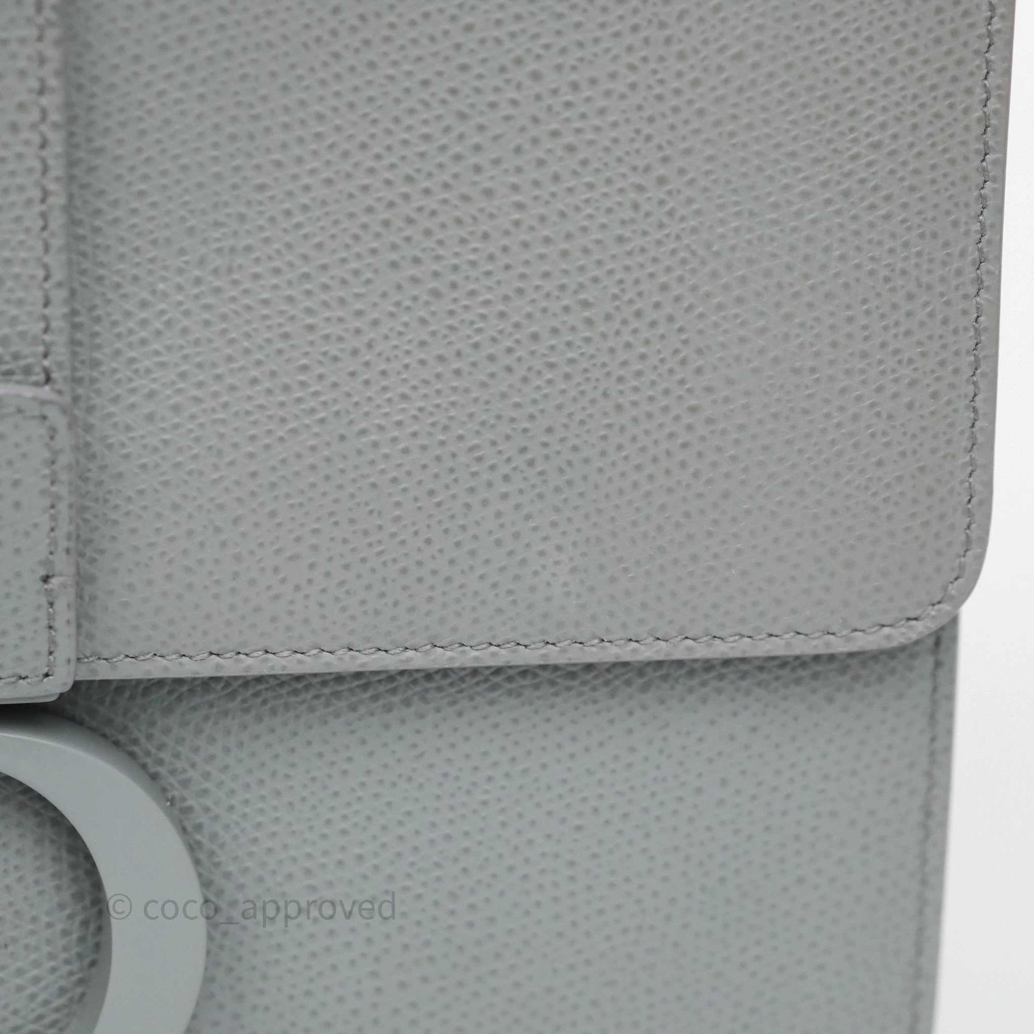 Dior 30 Montaigne Bag Grey Ultra Matte Grained Calfskin