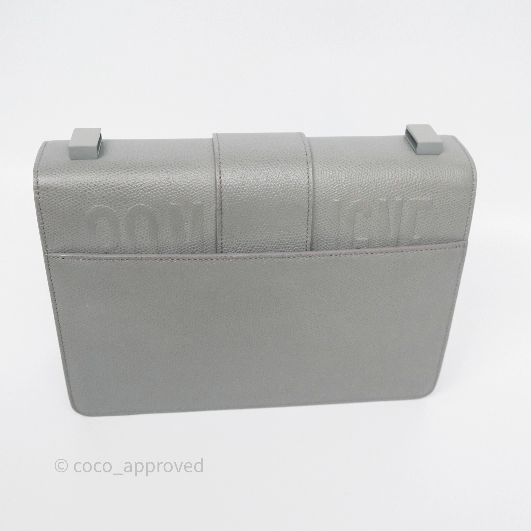 Dior 30 Montaigne Bag Grey Ultra Matte Grained Calfskin