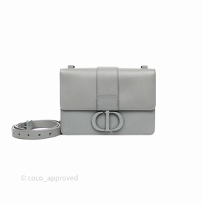 Dior 30 Montaigne Bag Grey Ultra Matte Grained Calfskin