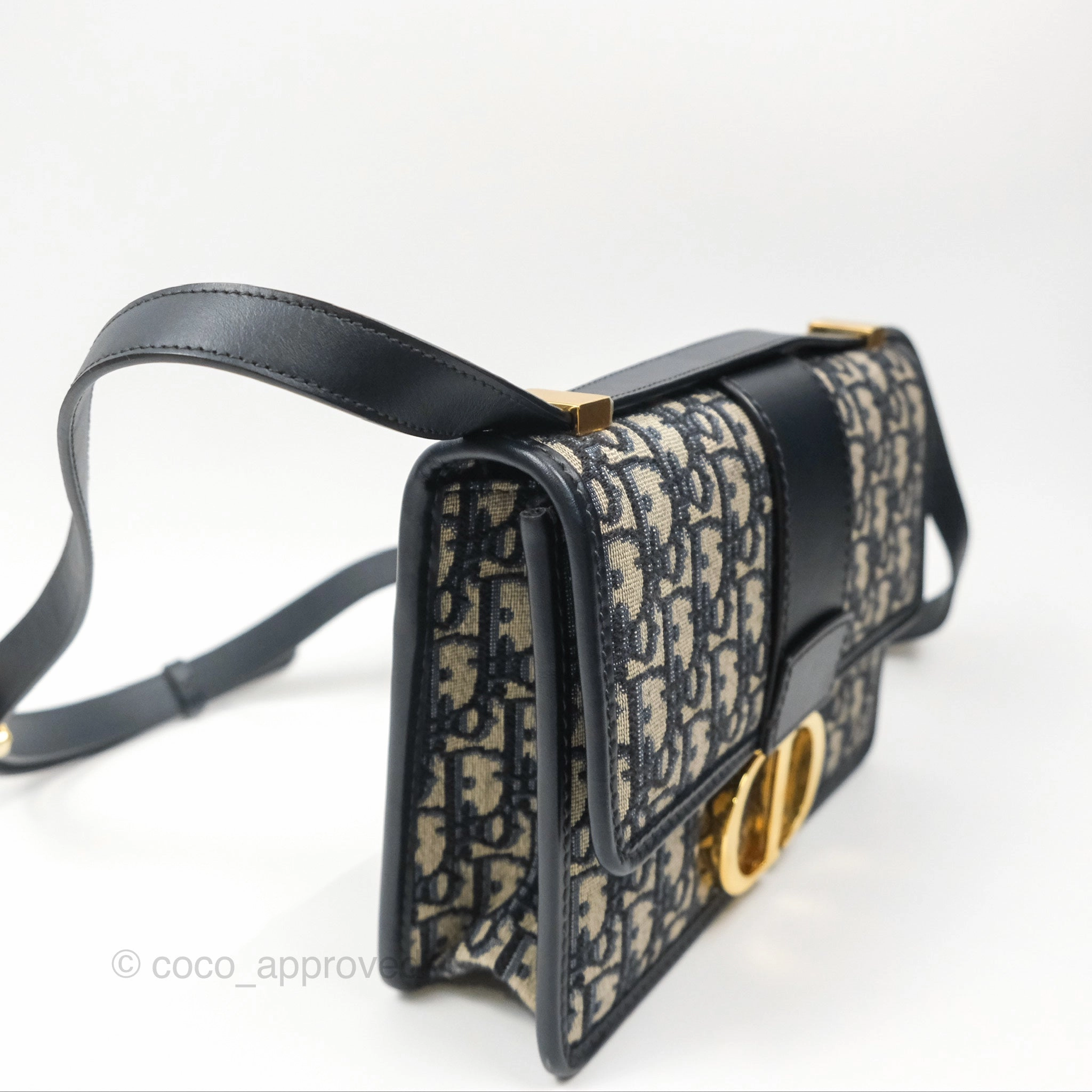 Dior 30 Montaigne Bag Navy Dior Oblique Jacquard
