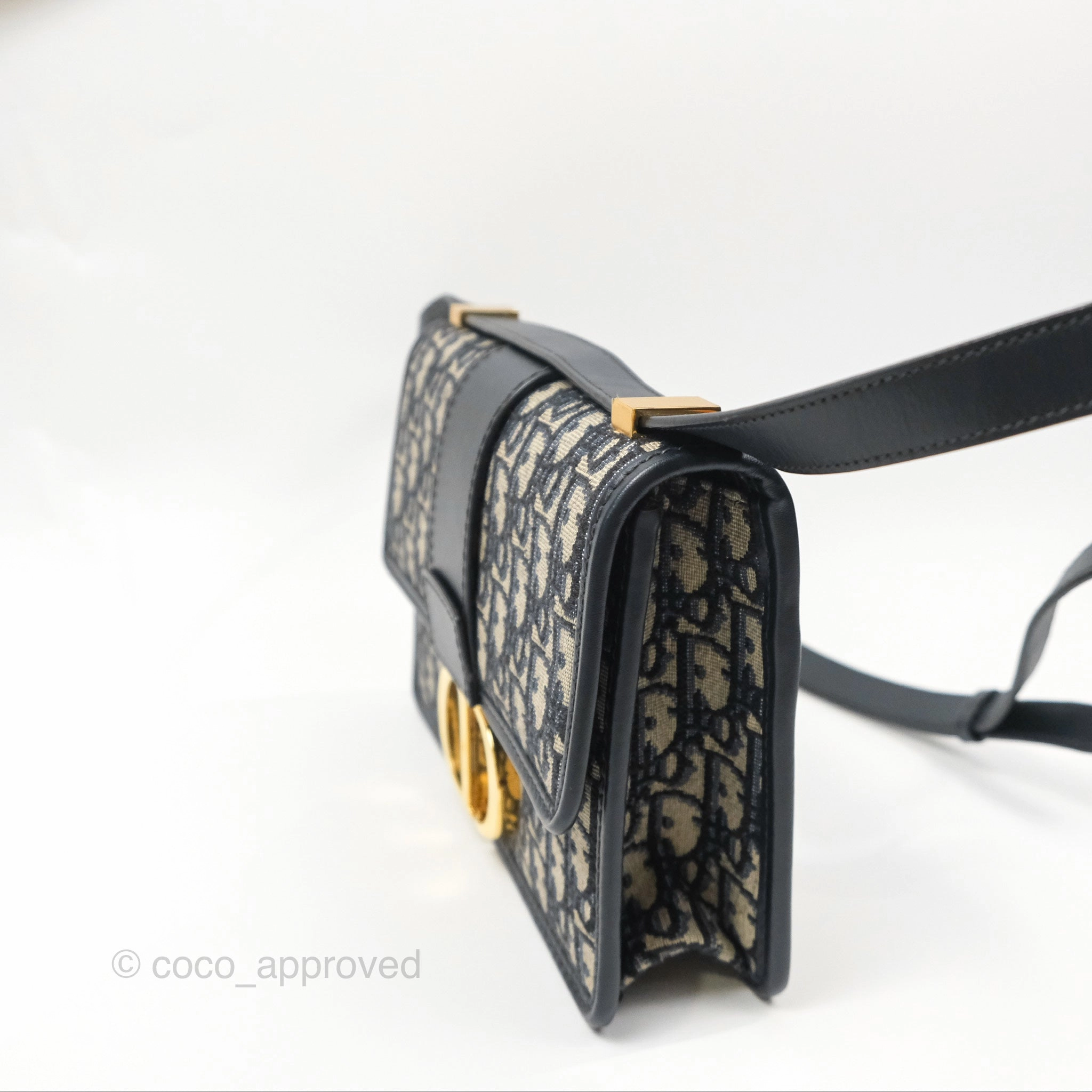 Dior 30 Montaigne Bag Navy Dior Oblique Jacquard