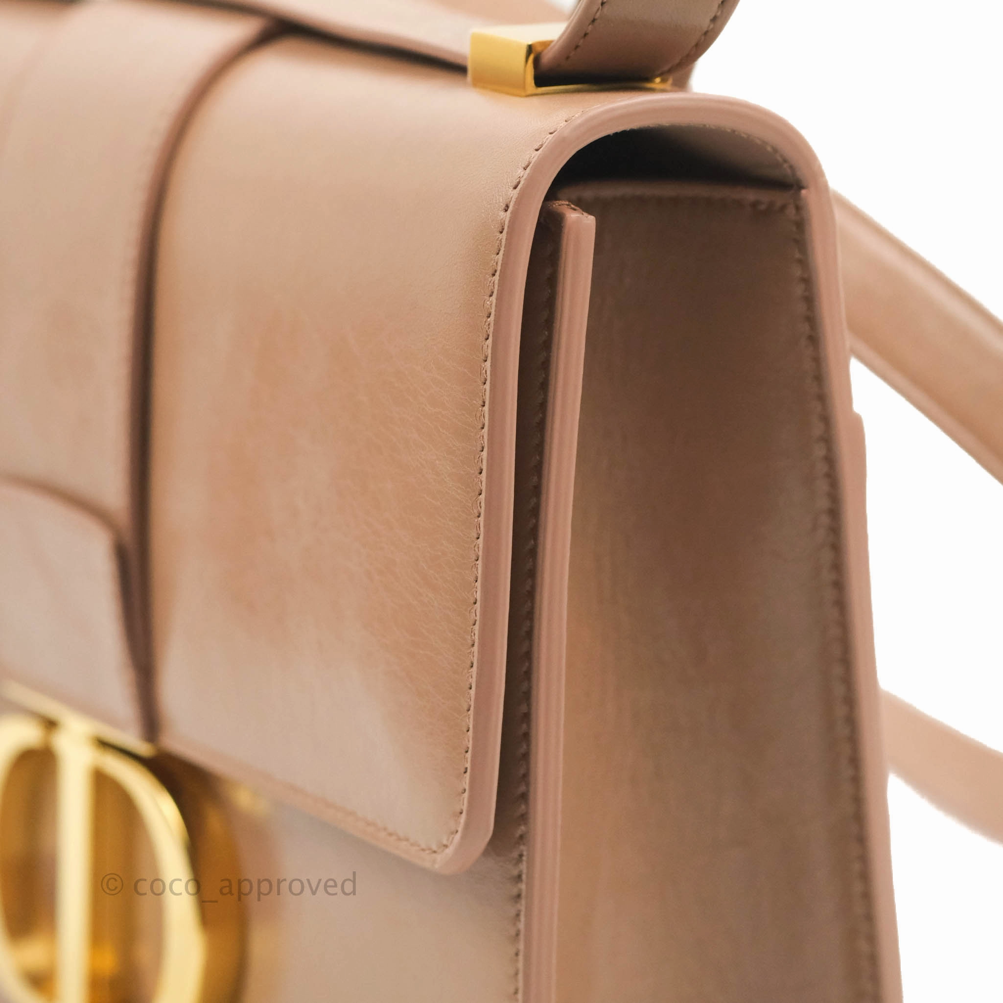 Dior 30 Montaigne Bag Rose Des Vents Crinkled Calfskin Gold Hardware