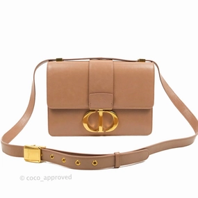 Dior 30 Montaigne Bag Rose Des Vents Crinkled Calfskin Gold Hardware