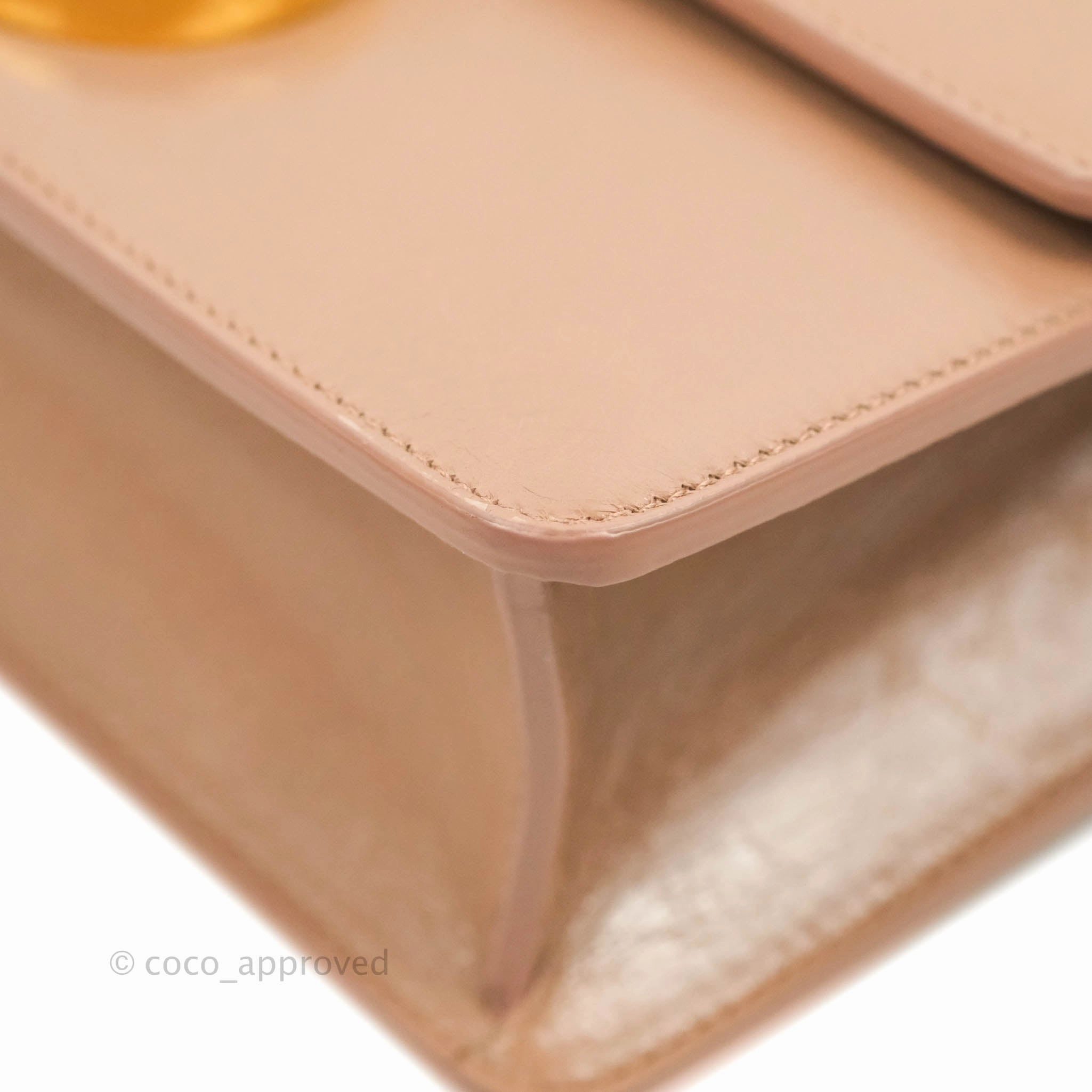 Dior 30 Montaigne Bag Rose Des Vents Crinkled Calfskin Gold Hardware