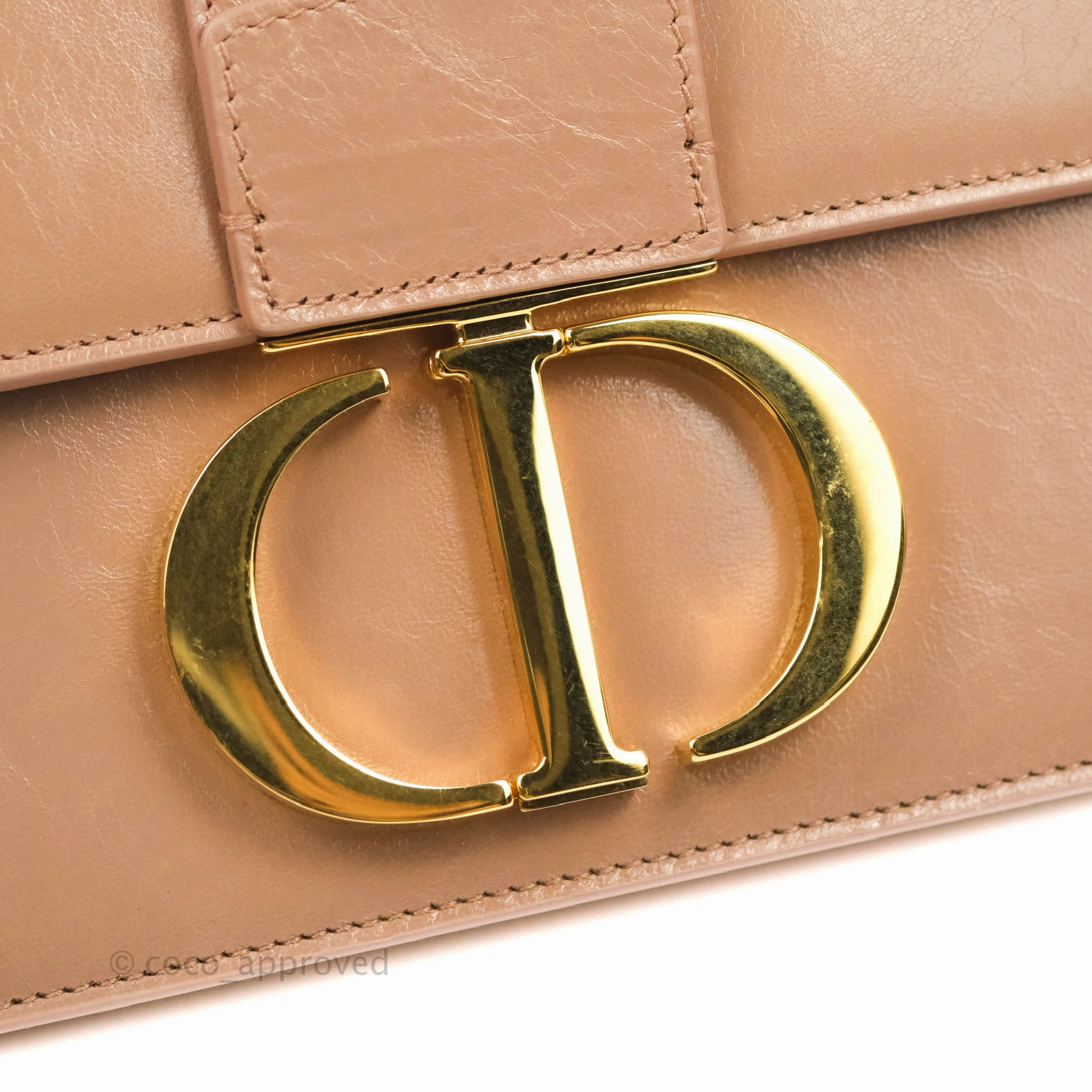 Dior 30 Montaigne Bag Rose Des Vents Crinkled Calfskin Gold Hardware